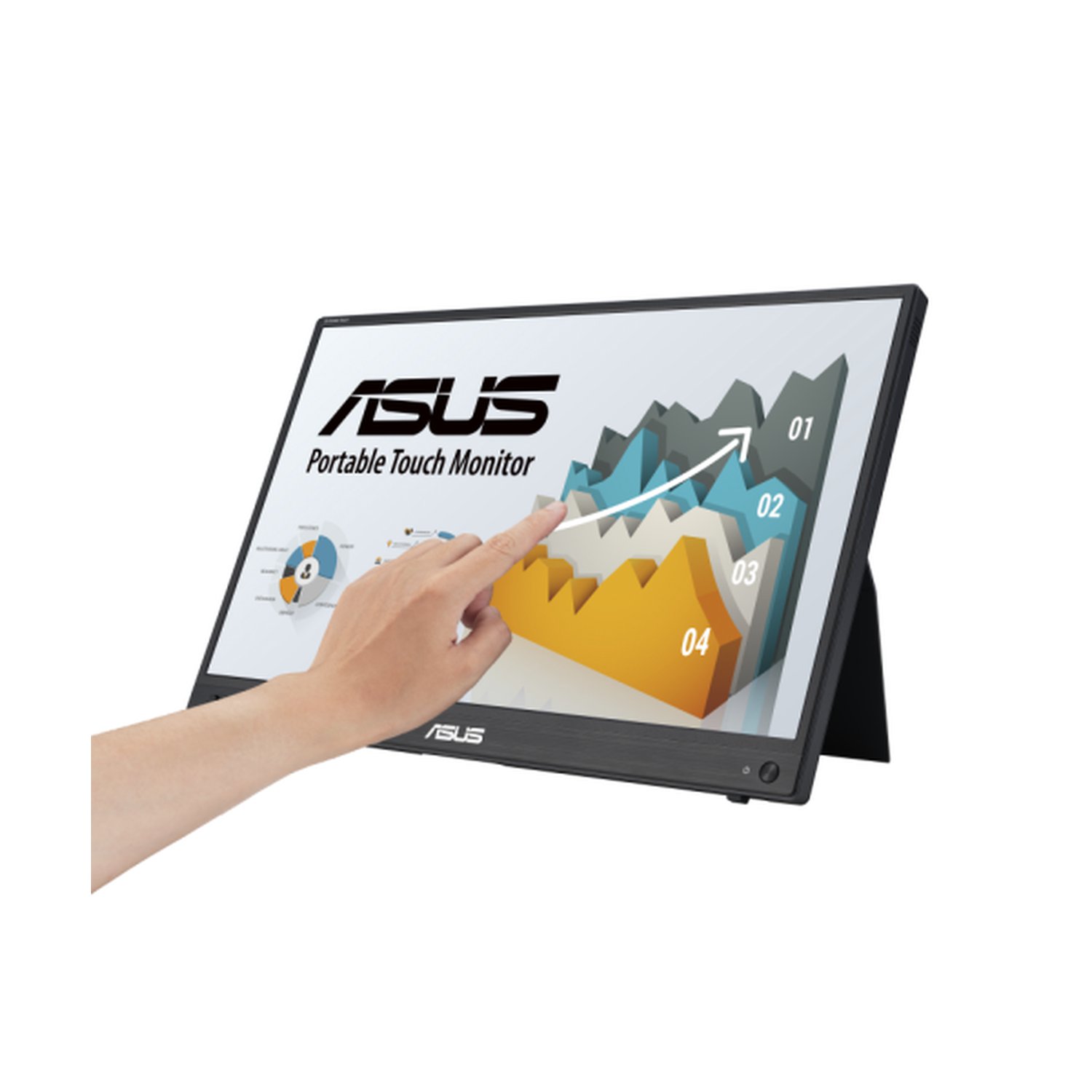 ASUS ZenScreen MB16AHT 39,6 cm (15.6") 1920 x 1080 Pixeles Full HD Pantalla táctil Negro