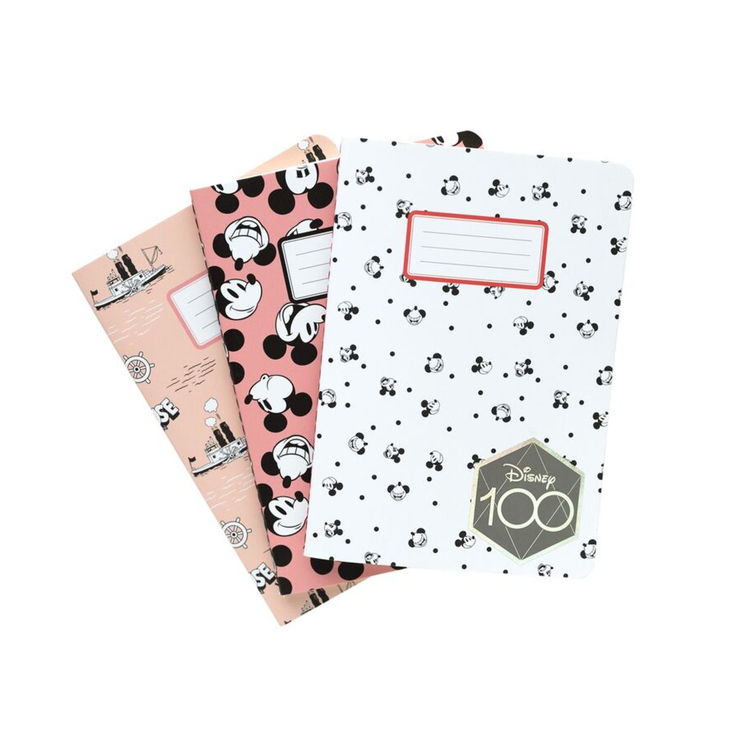 Set 3 cuadernos A6 100 Anniversary Mickey Disney