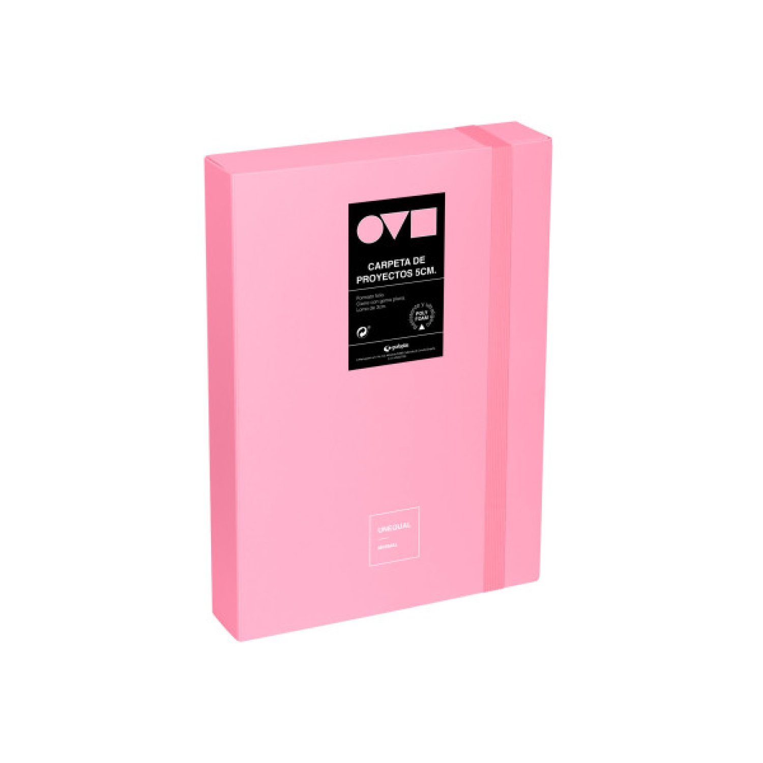 Grafoplas · Caja de Proyectos 5cm · Polyfoam · Rosa Minimal · Archivador