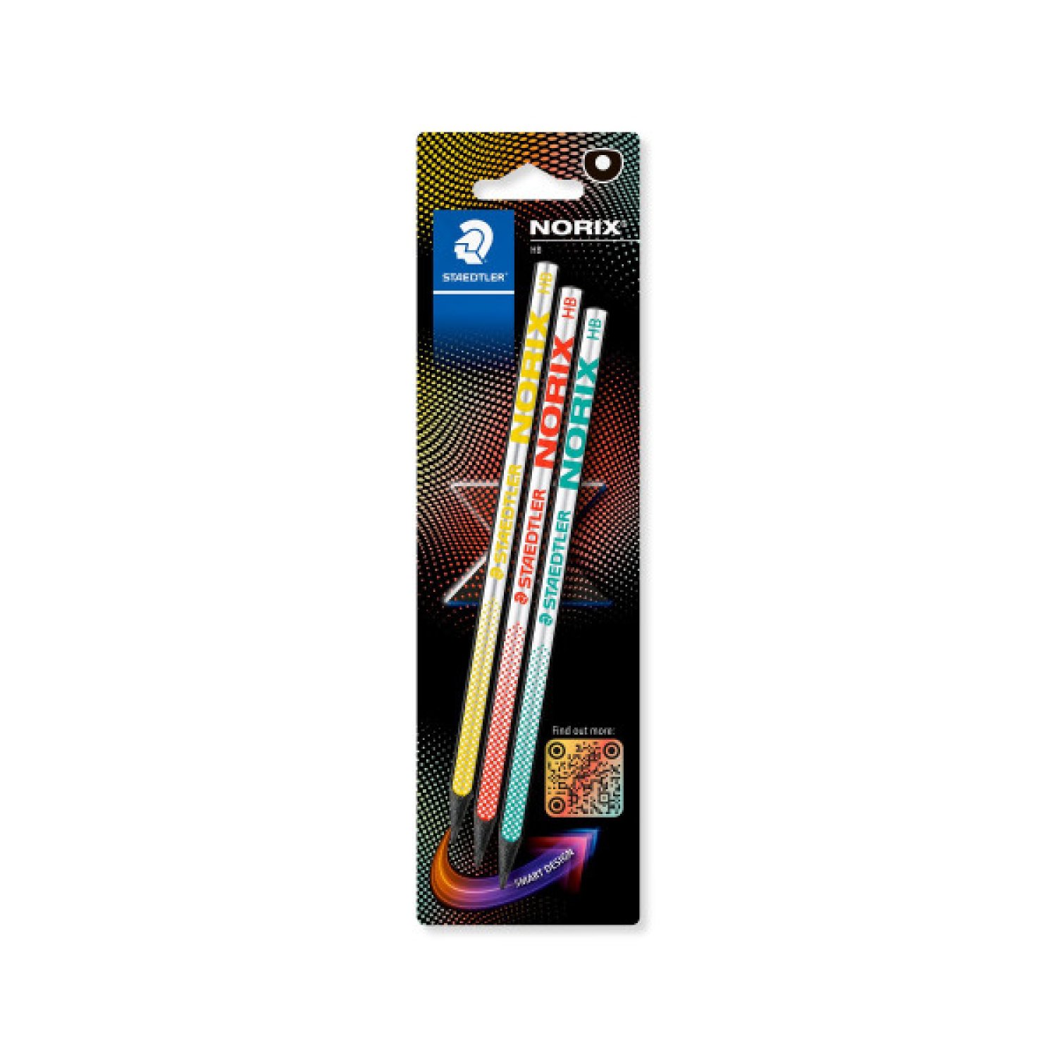 Staedtler Norix · 3 Lápices de Grafito HB · Pack Escolar
