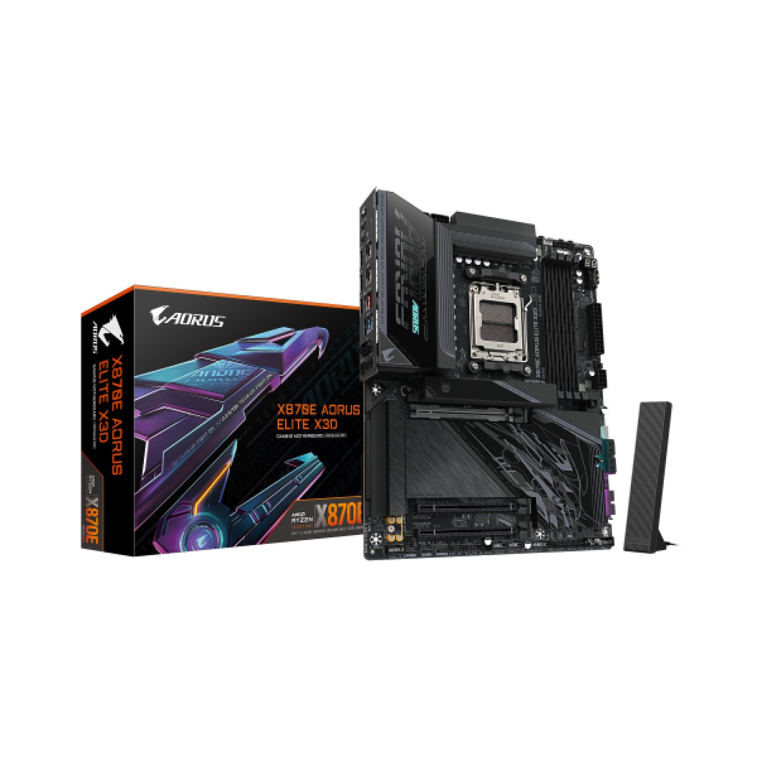 Gigabyte X870 Aorus Elite · Socket AM5 · DDR5 · WiFi 7 · Bluetooth 5.4 · ATX