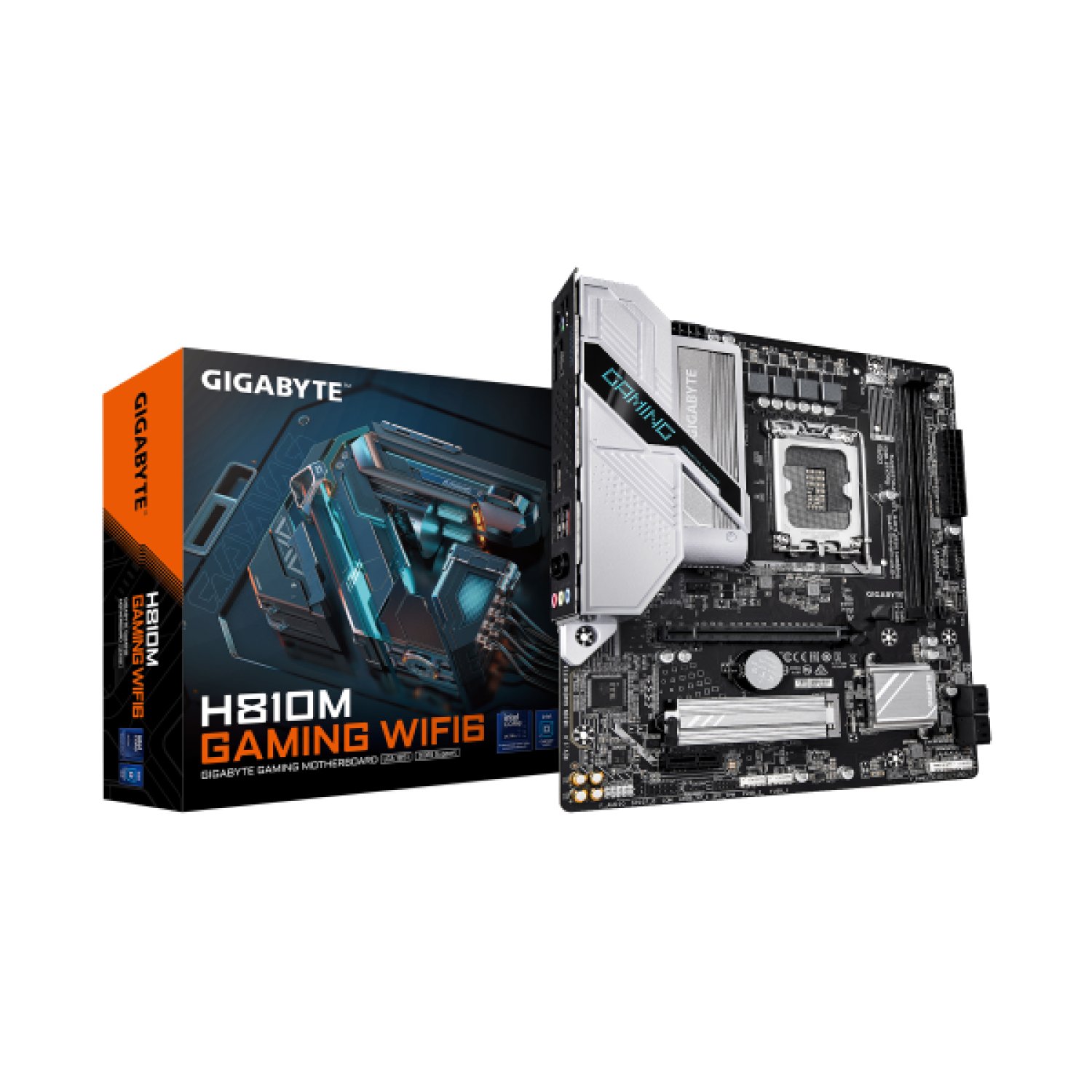 Gigabyte H810M Gaming WiFi6 · Socket Intel Core Ultra · DDR5 6400MHz · PCIe 4.0 M.2 · WiFi 6 · LAN 2.5GbE