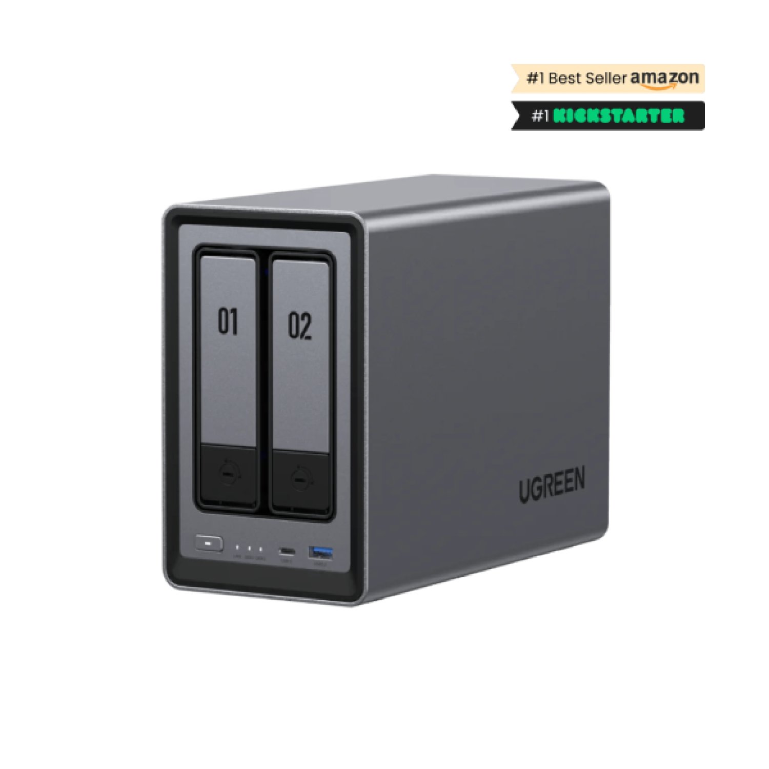 Ugreen NASync DXP2800 · NAS 2 bahías · Intel N100 · 8GB DDR5 · UGOS Pro
