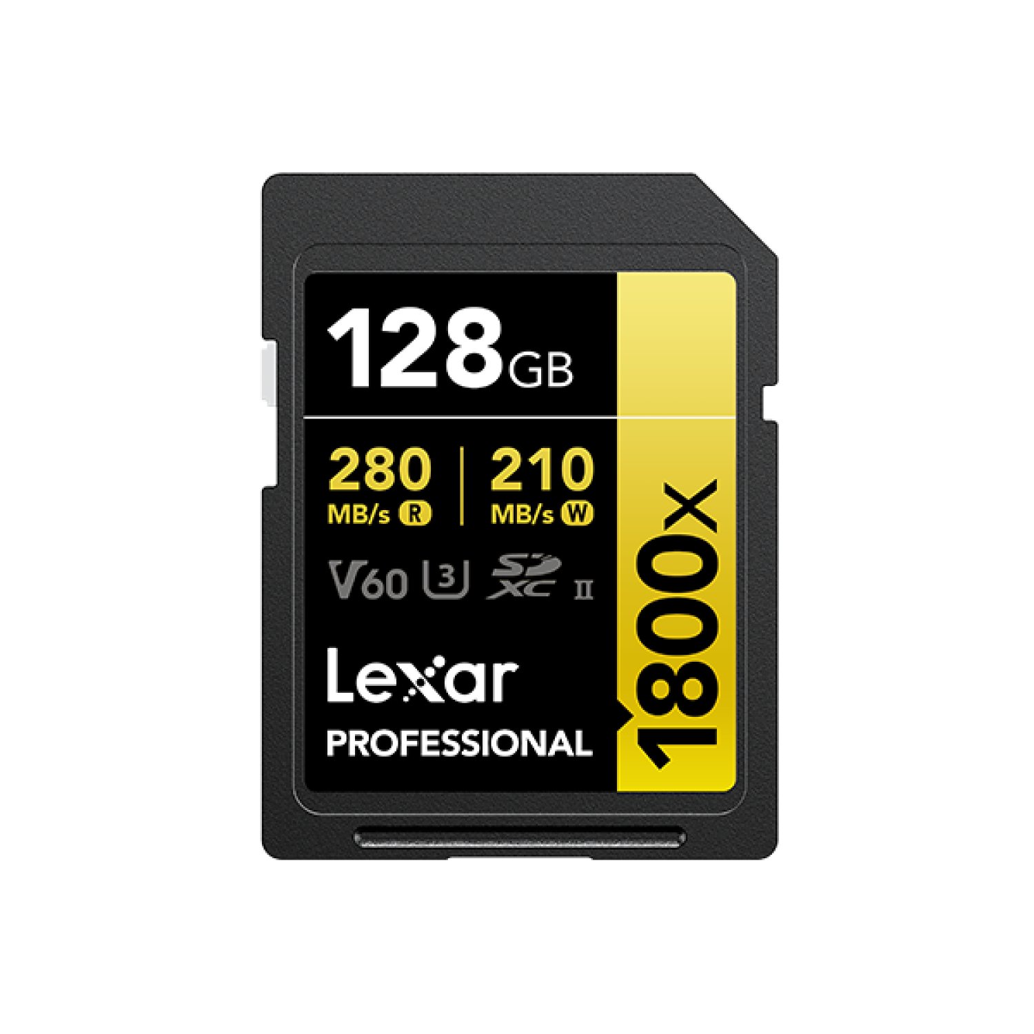 Lexar Professional 1800x · 128GB · SDXC · UHS-II · Clase 10