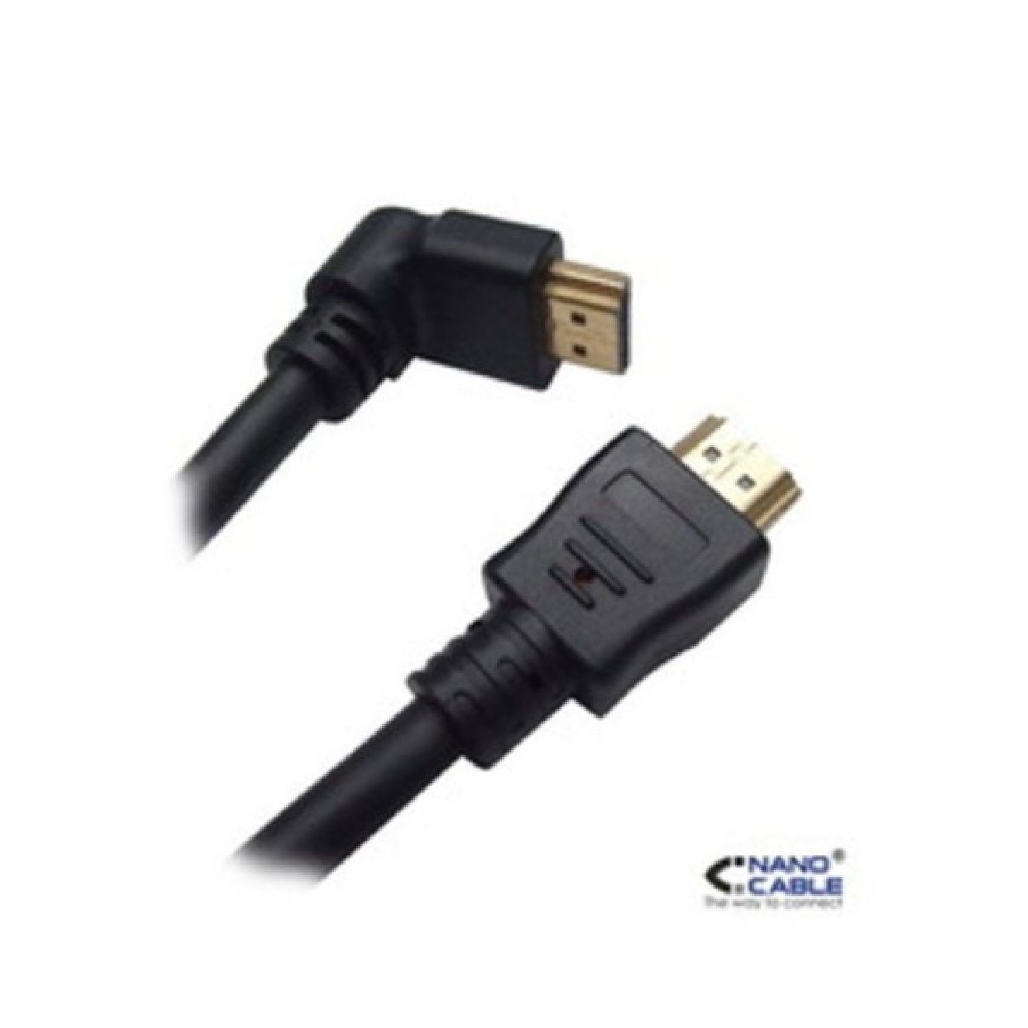 Nanocable Cable HDMI Acodado · V1.4 Alta Velocidad · A/M-A/M · 1,8 m