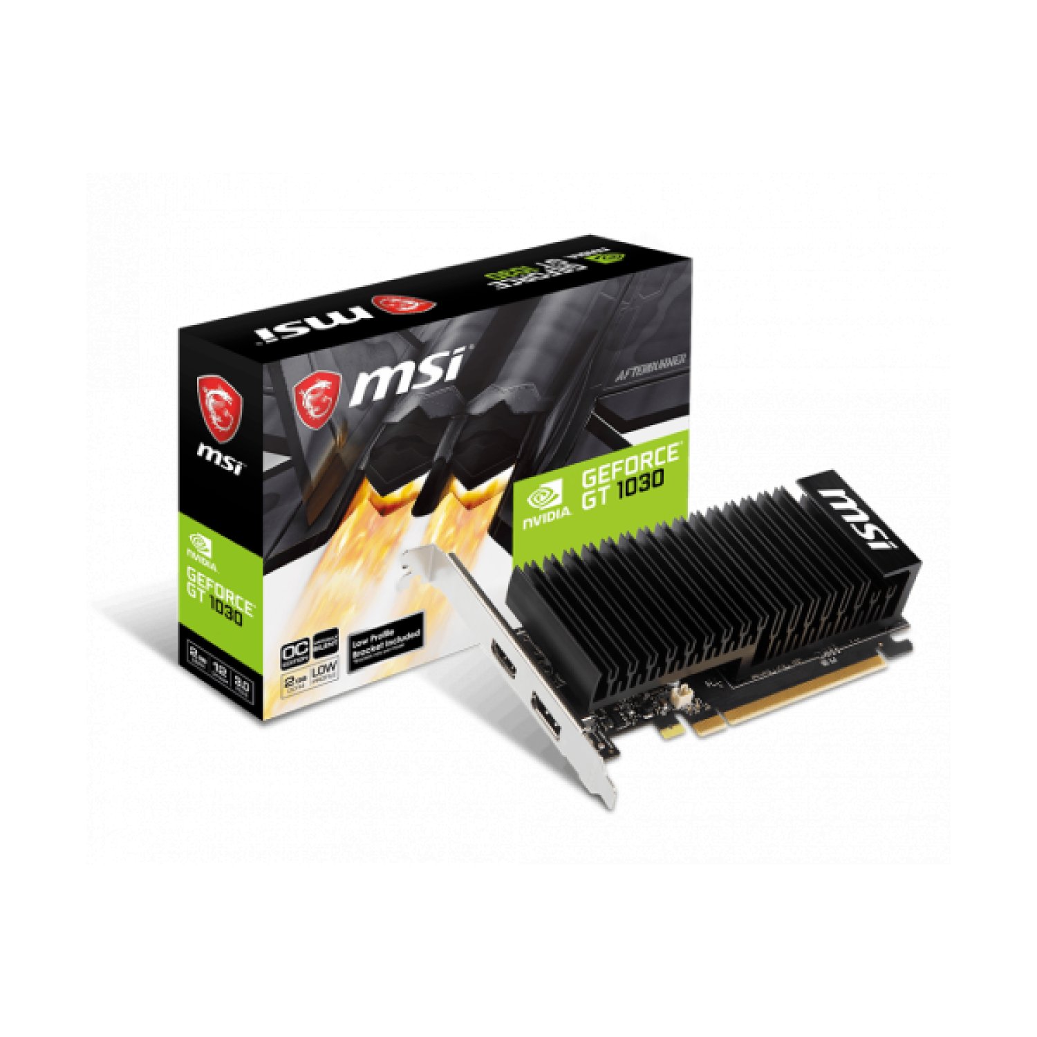 MSI GeForce GT 1030 · 2GB GDDR4 · Low Profile · OC