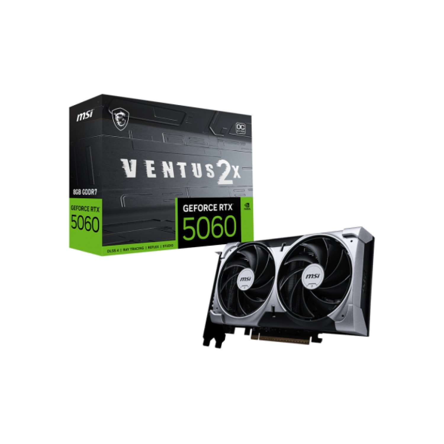 MSI GeForce RTX 5060 Ventus 2X OC · 8GB GDDR7 · Refrigeración Dual