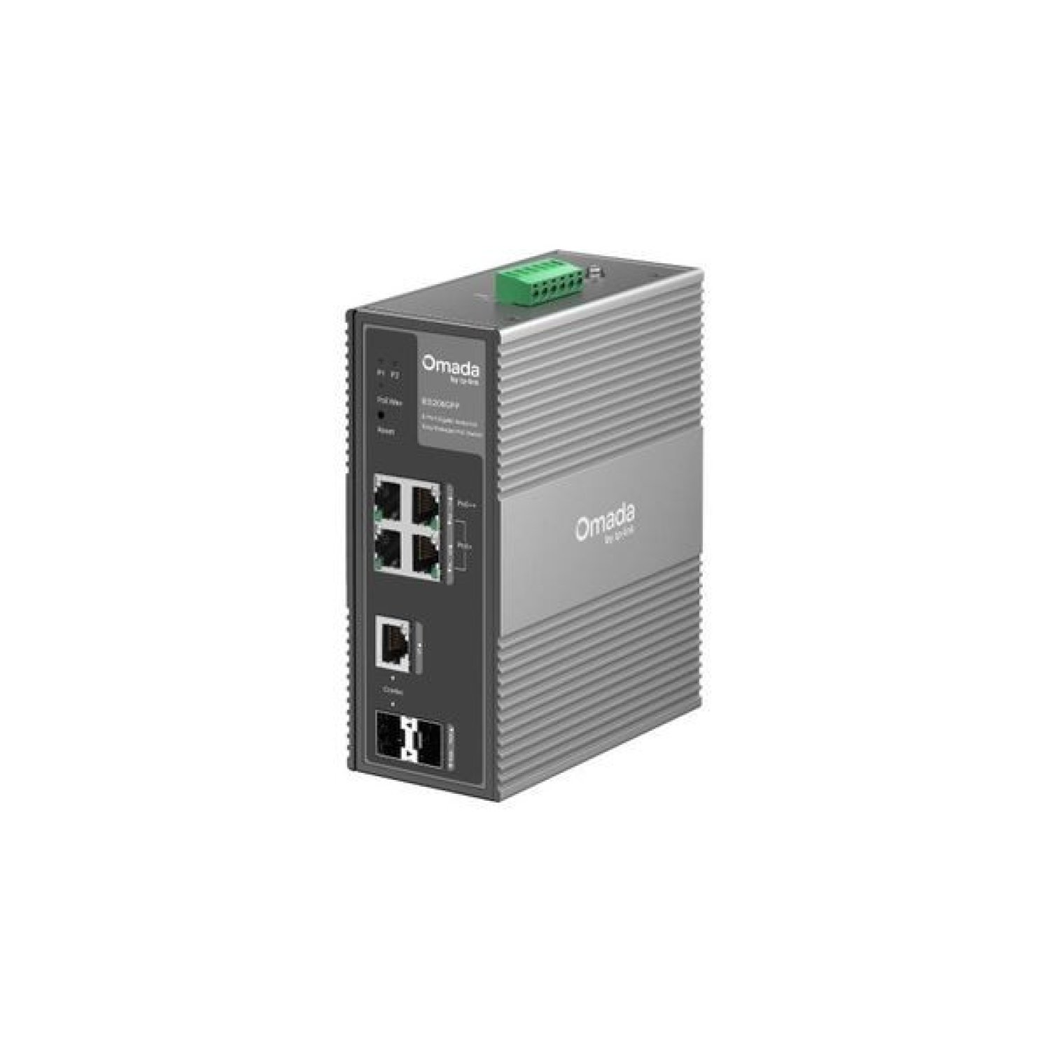 TP-Link Omada · Switch Industrial 6 Puertos Gigabit · 3-Port PoE+ · 1-Port PoE++