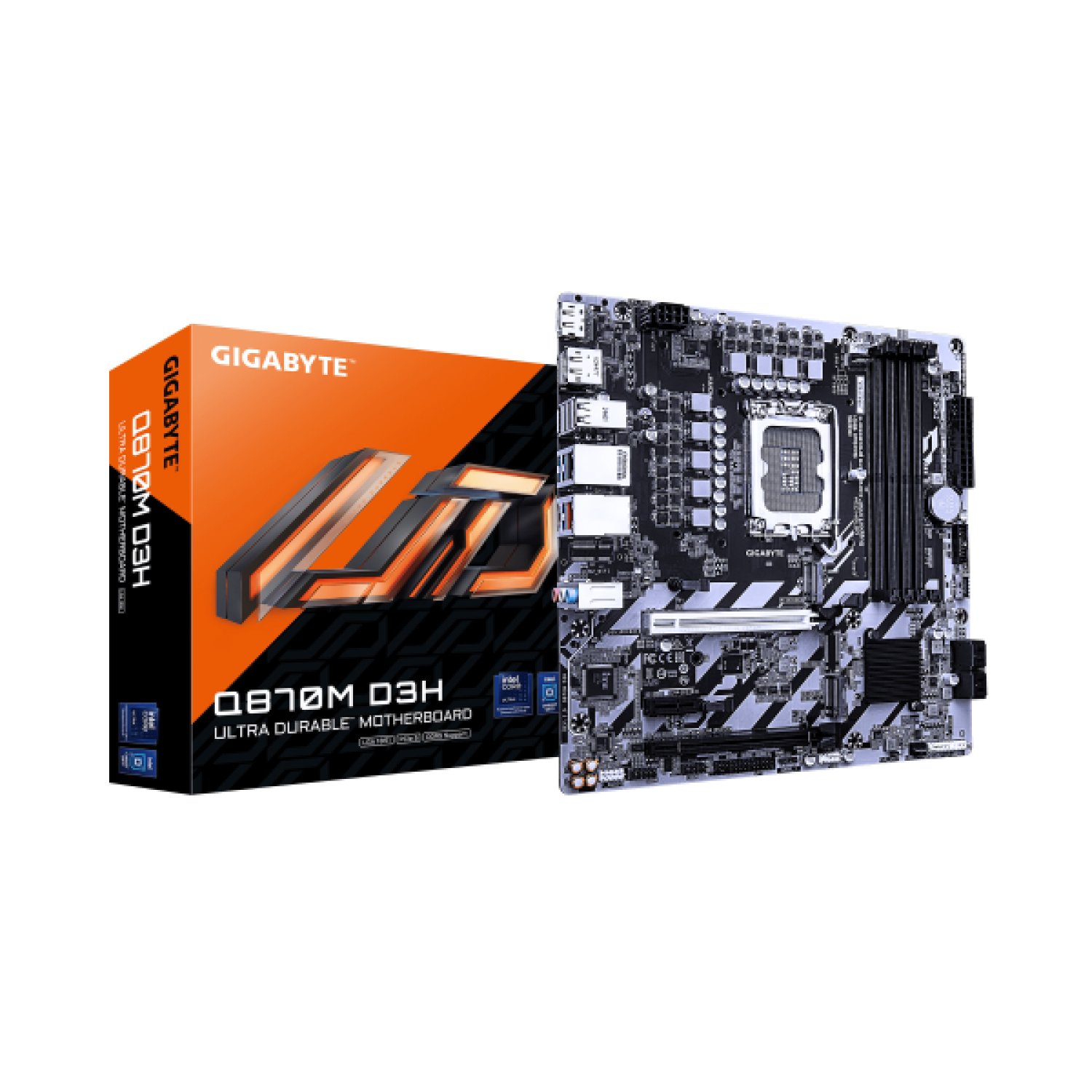 Gigabyte Q870M D3H · Placa Base Intel Core Ultra · DDR5 6400MHz · M.2 PCIe 4.0 · LAN 2.5GbE