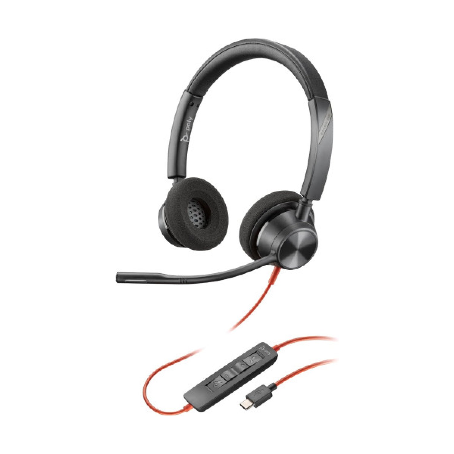 Poly BW 3320 · Auriculares Estéreo · Micrófono de Ruido Cancelado
