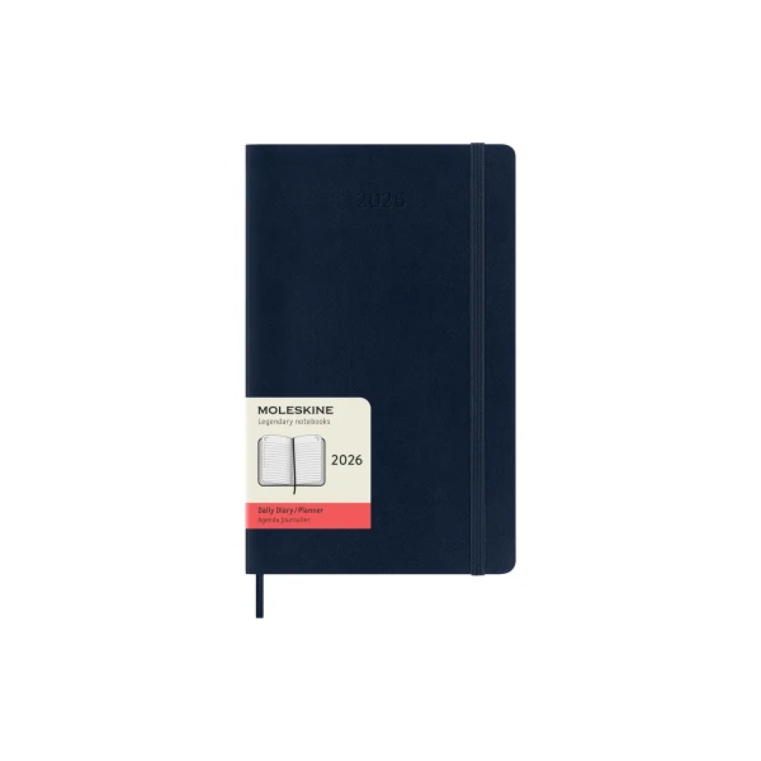 Moleskine Agenda 2026 · Diaria · 13 x 21 cm · Tapa Blanda · Azul Zafiro