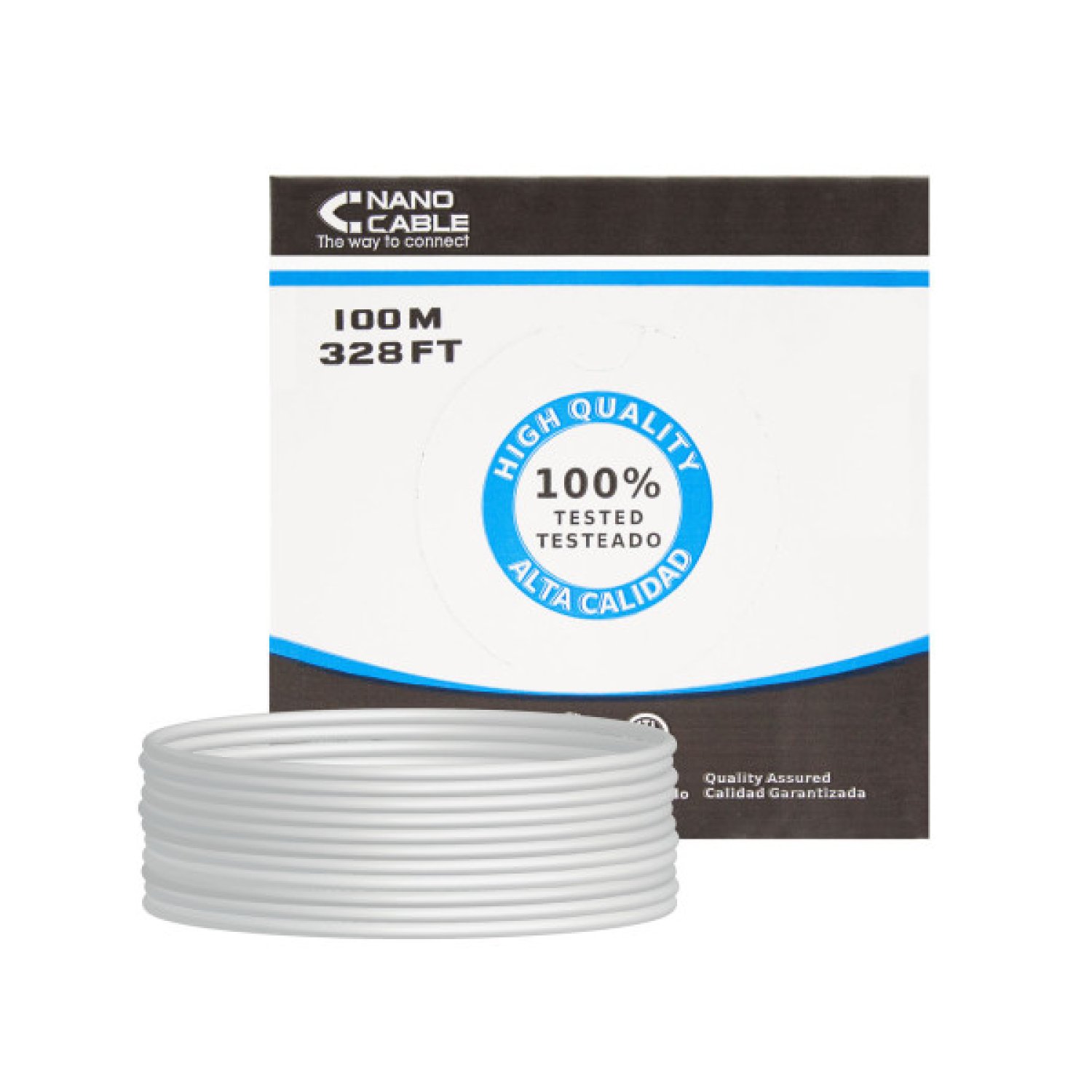 Nanocable · Cable Red RJ45 Cat.5E FTP · 100 m · AWG24 Rígido