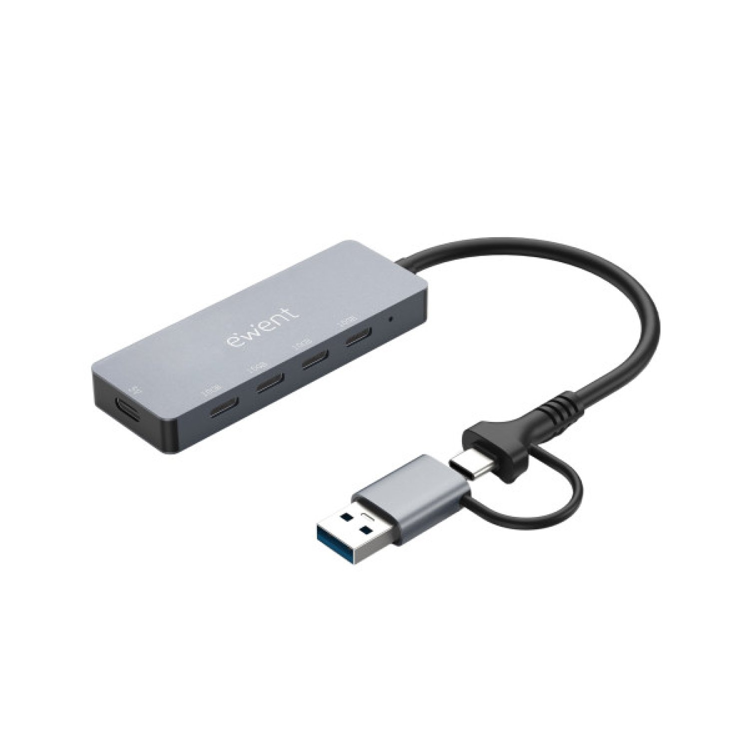 Ewent EW1151 · Hub USB Tipo C · 10 Gbps · Gris