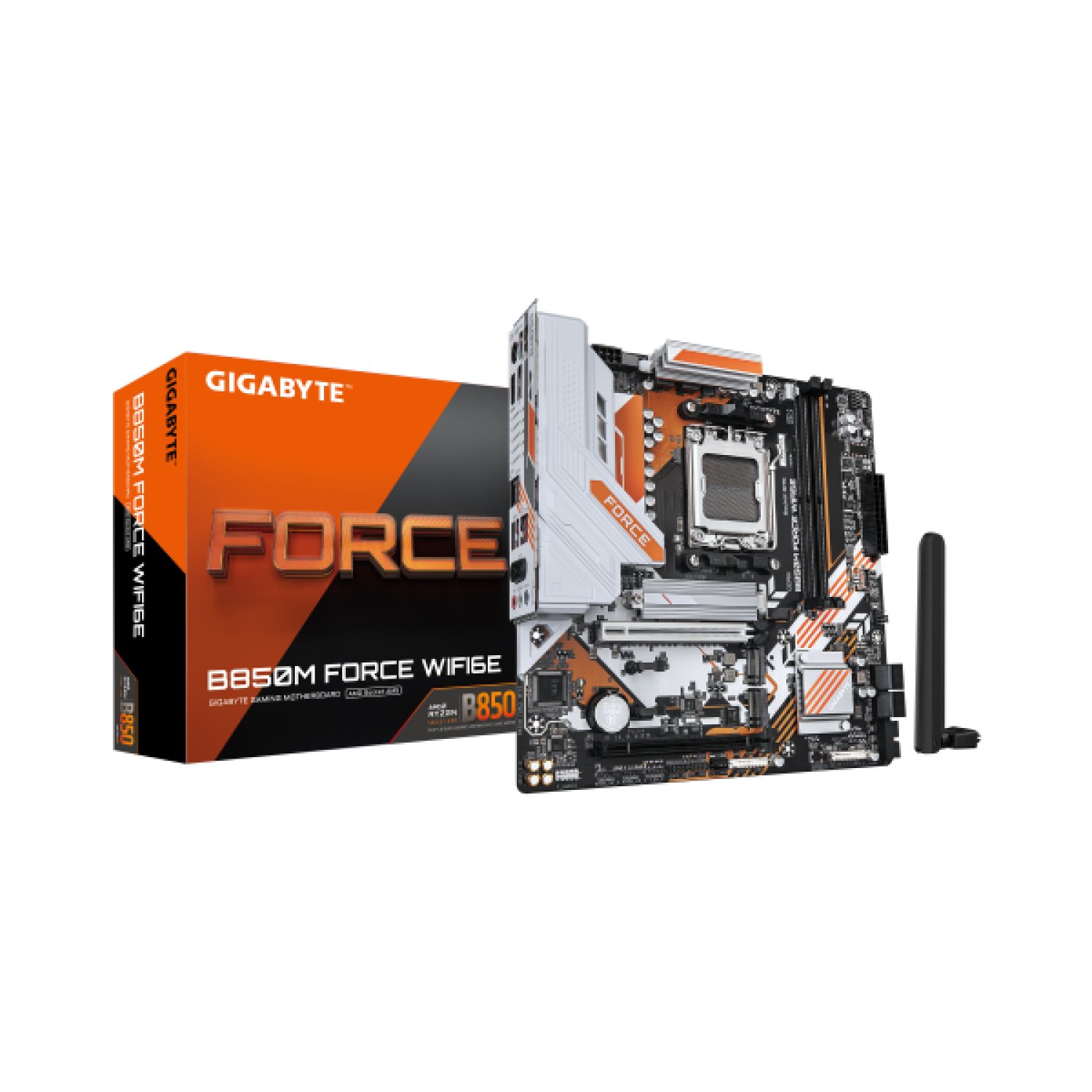 Gigabyte B850M Force WF6E · AM5 · B850 · 2 DDR5 · WiFi 6E · Bluetooth 5.3