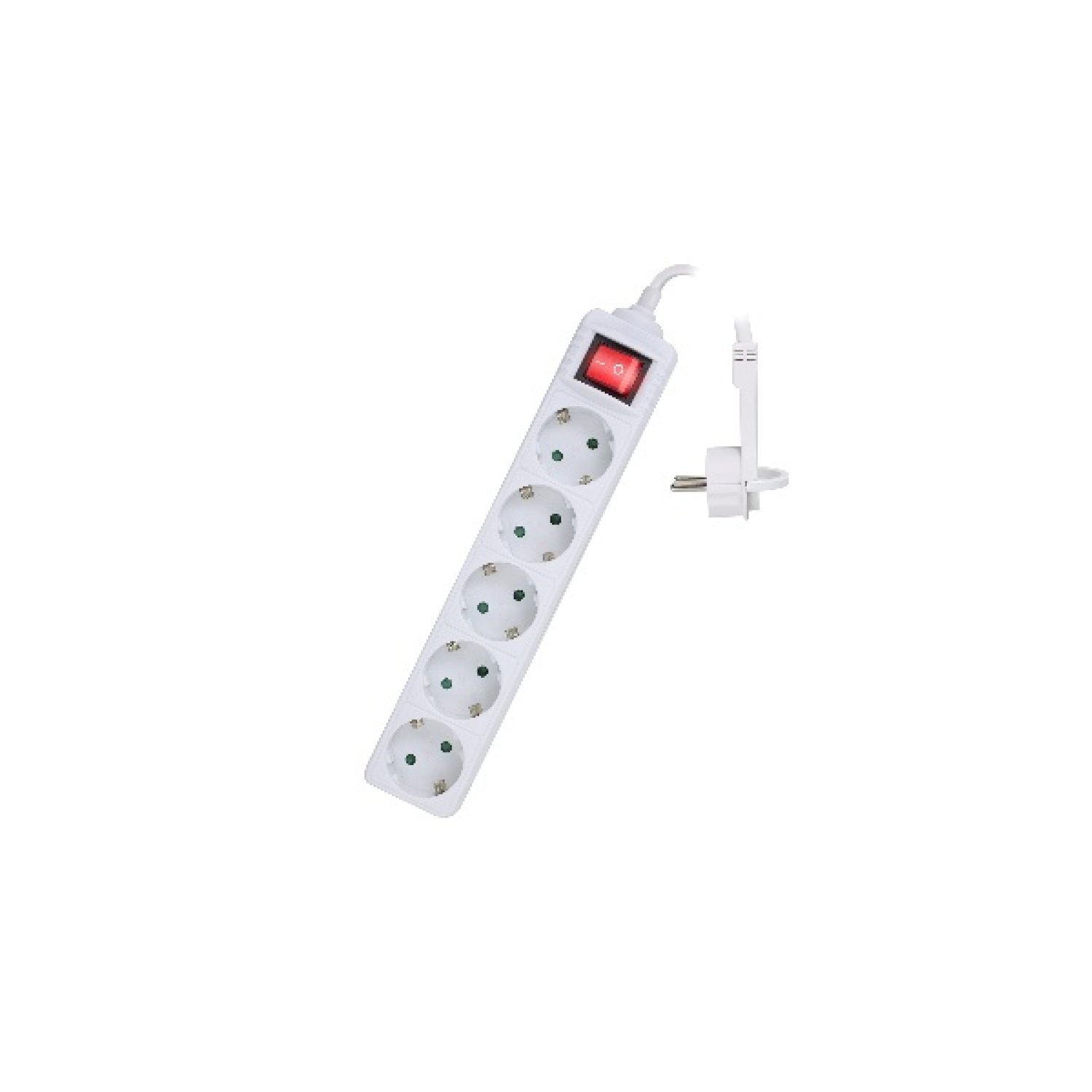 Ewent EW3955 · Base Múltiple 5 Salidas · 1,5 m · Blanco