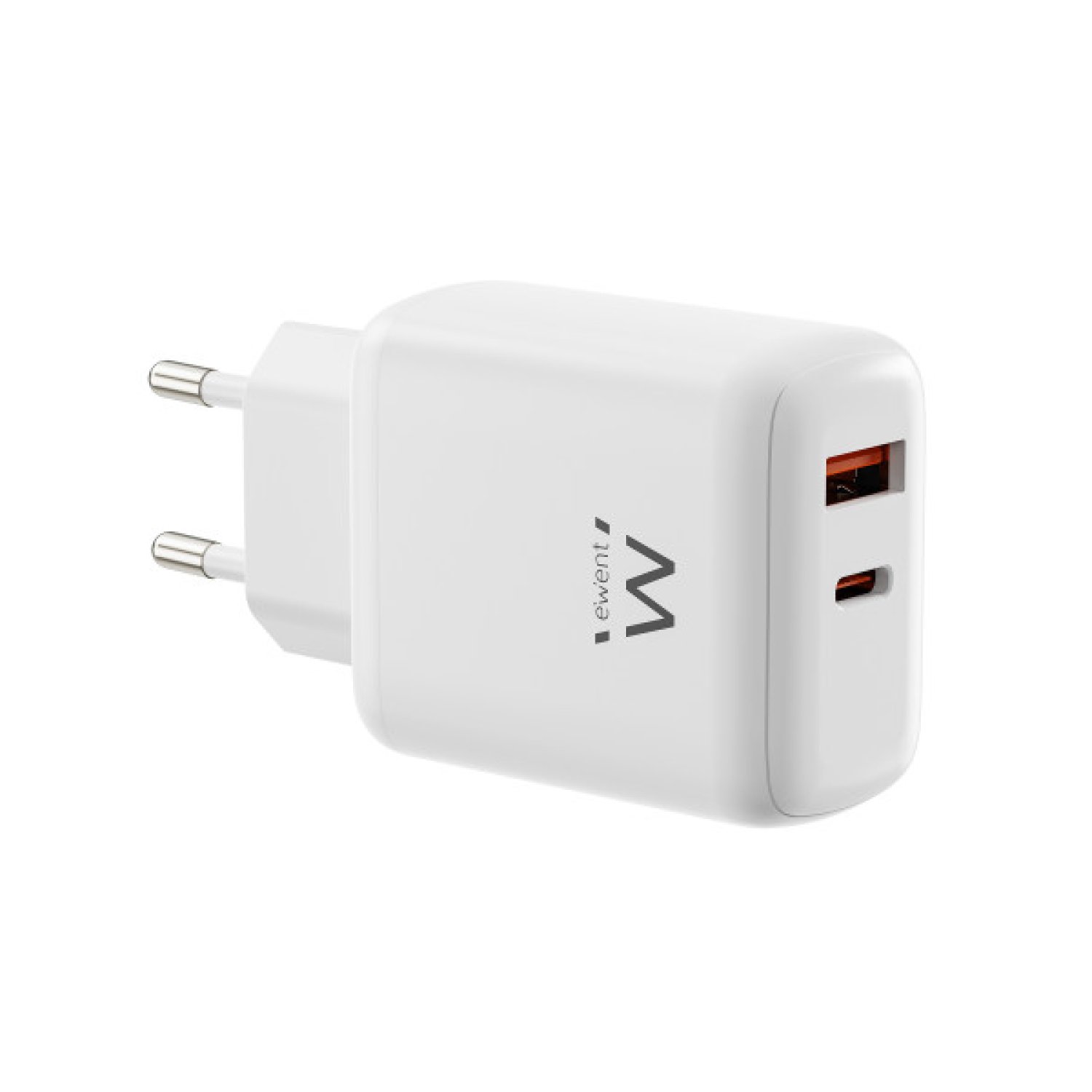 Ewent EW1329 · Cargador Universal · Carga Rápida AC · Blanco