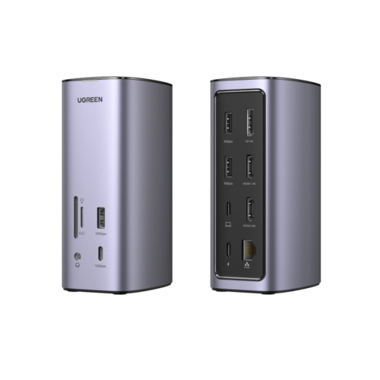 Ugreen Docking Station USB-C 12 en 1 · Alámbrica · Plata