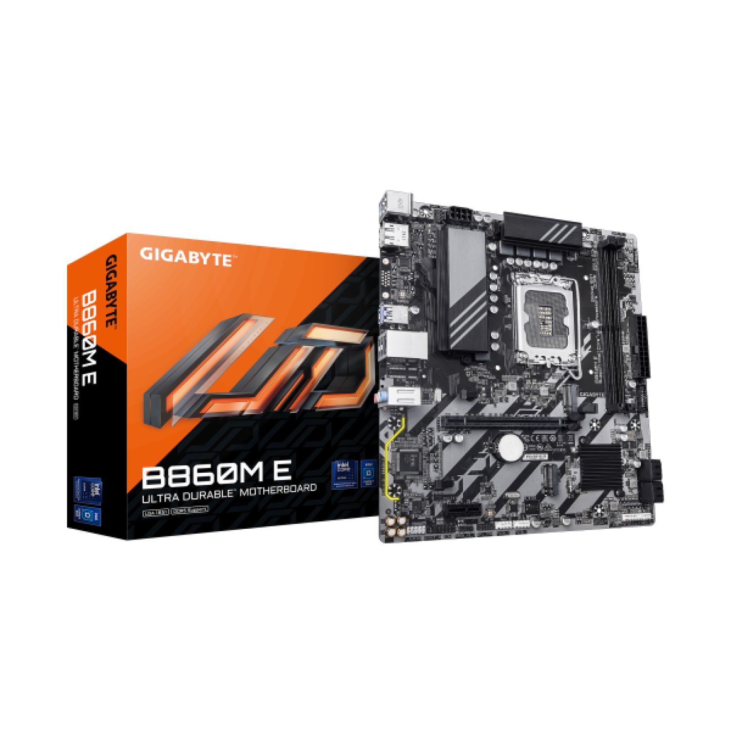 Gigabyte B860M E · Placa Base Intel Core Ultra · DDR5 8800MHz · PCIe 4.0 M.2 · USB 3.2 Gen 1