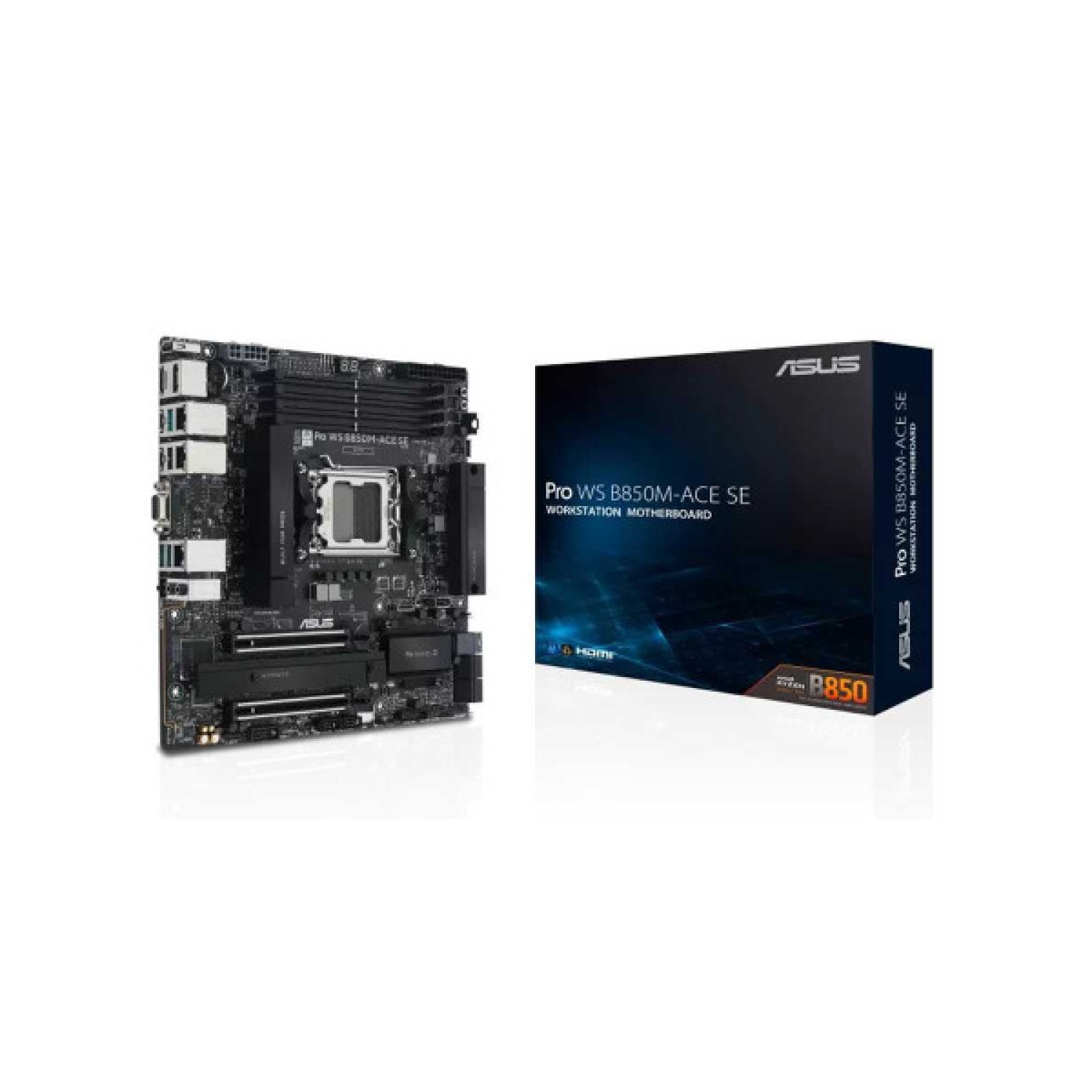 ASUS Pro WS B850M-ACE SE · AMD AM5 · B850 · 4x DDR5 · WiFi6 · Bluetooth 5.3