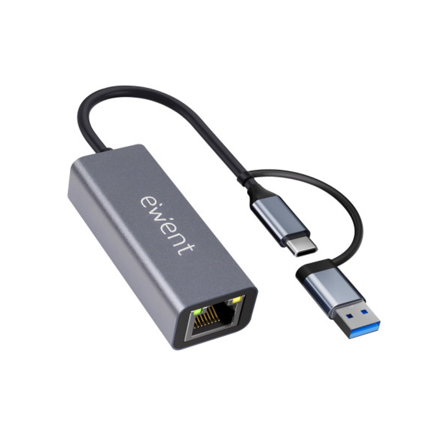 Ewent EW9819 · Hub USB 3.2 Gen 1 · Type-A + Type-C · 1000 Mbit/s