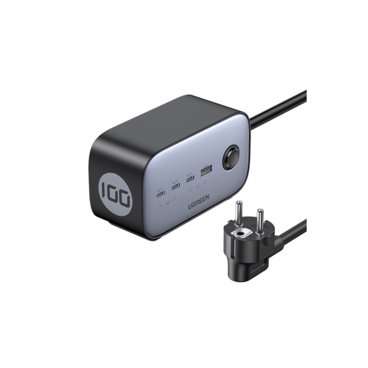 Ugreen DigiNest Pro · 1 Salida AC + USB-C · 3680W · 1,8m · Negro