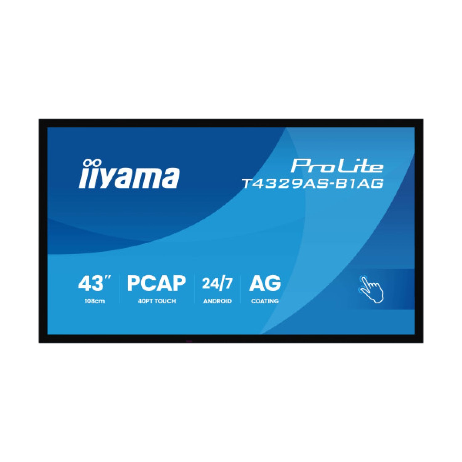 Iiyama · Monitor Interactive 43" 4K · PCAP Touch · Android 14 · 4GB RAM · 32GB ROM · WiFi 5