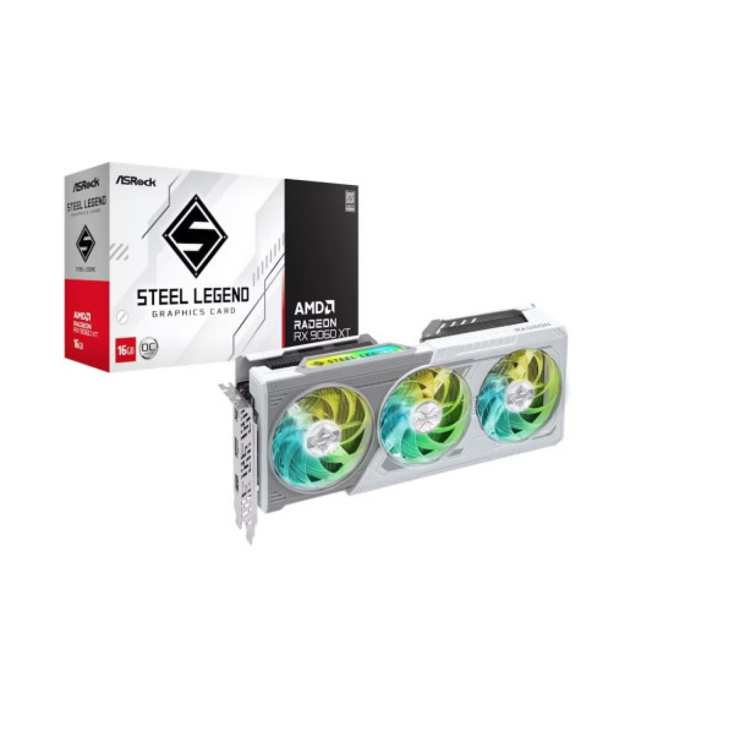 ASROCK RX9060XT · 16GB GDDR6 · 128-bit · 2HDMI + 2DP · 3 Ventiladores