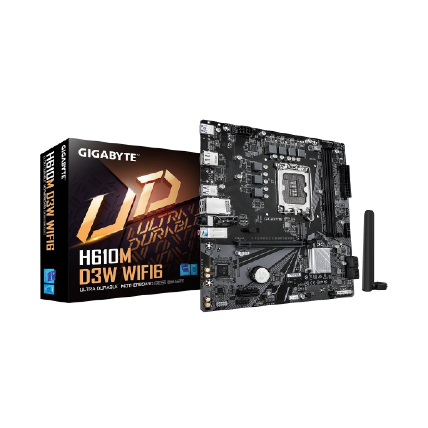 Gigabyte H610M D3W · Placa Base · Intel LGA1700 · DDR4 hasta 5600MHz · WiFi 6 · USB 3.2