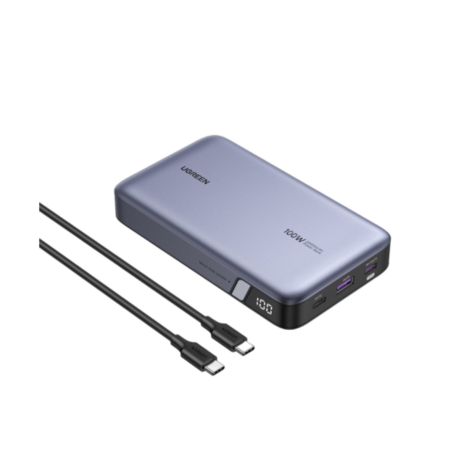 Ugreen Batería Externa 20000 mAh · Carga Rápida · Gris