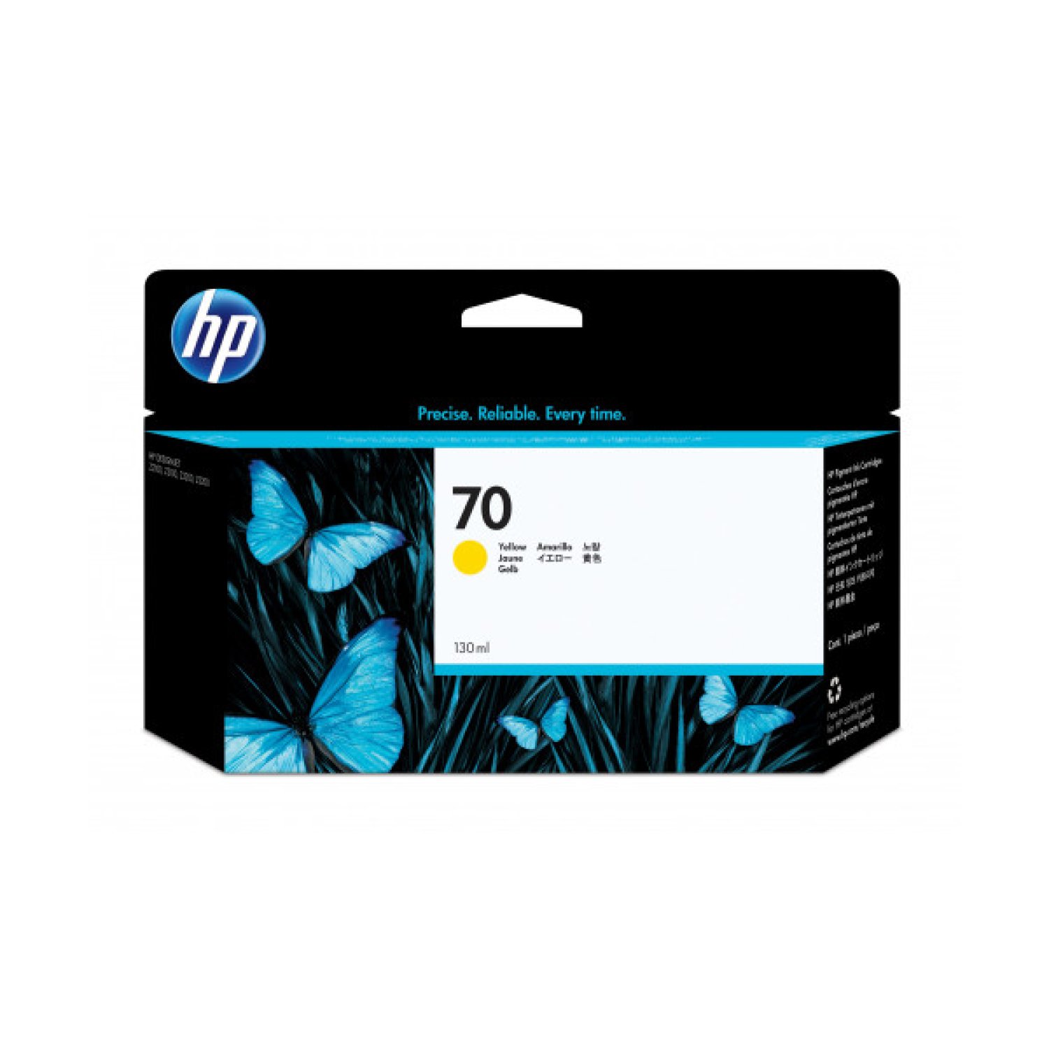 HP 70 · Cartucho de Tinta · Amarillo · Compatible HP Designjet