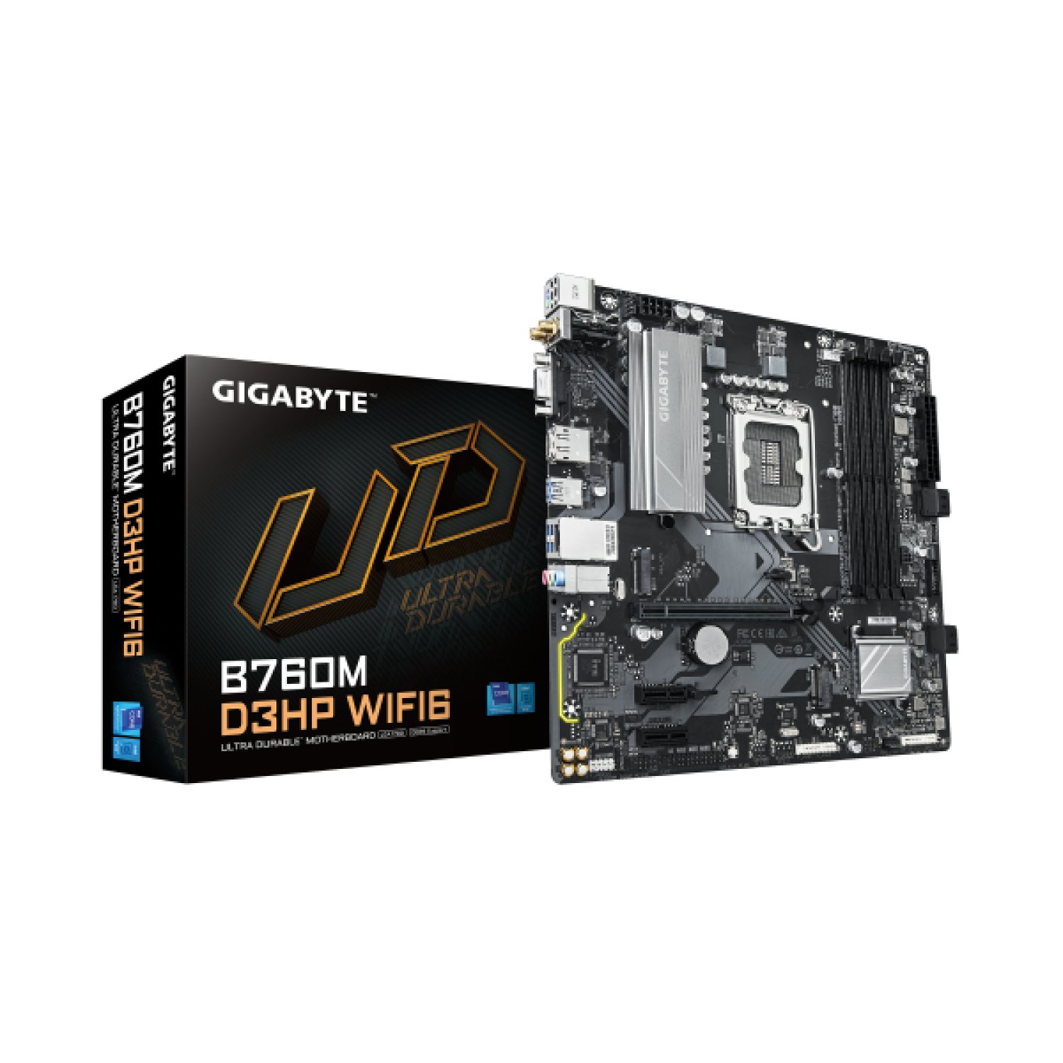 Gigabyte B760M D3HP · Placa base Intel LGA1700 · DDR5 5600MHz · 2x M.2 PCIe 4.0 · WiFi 6