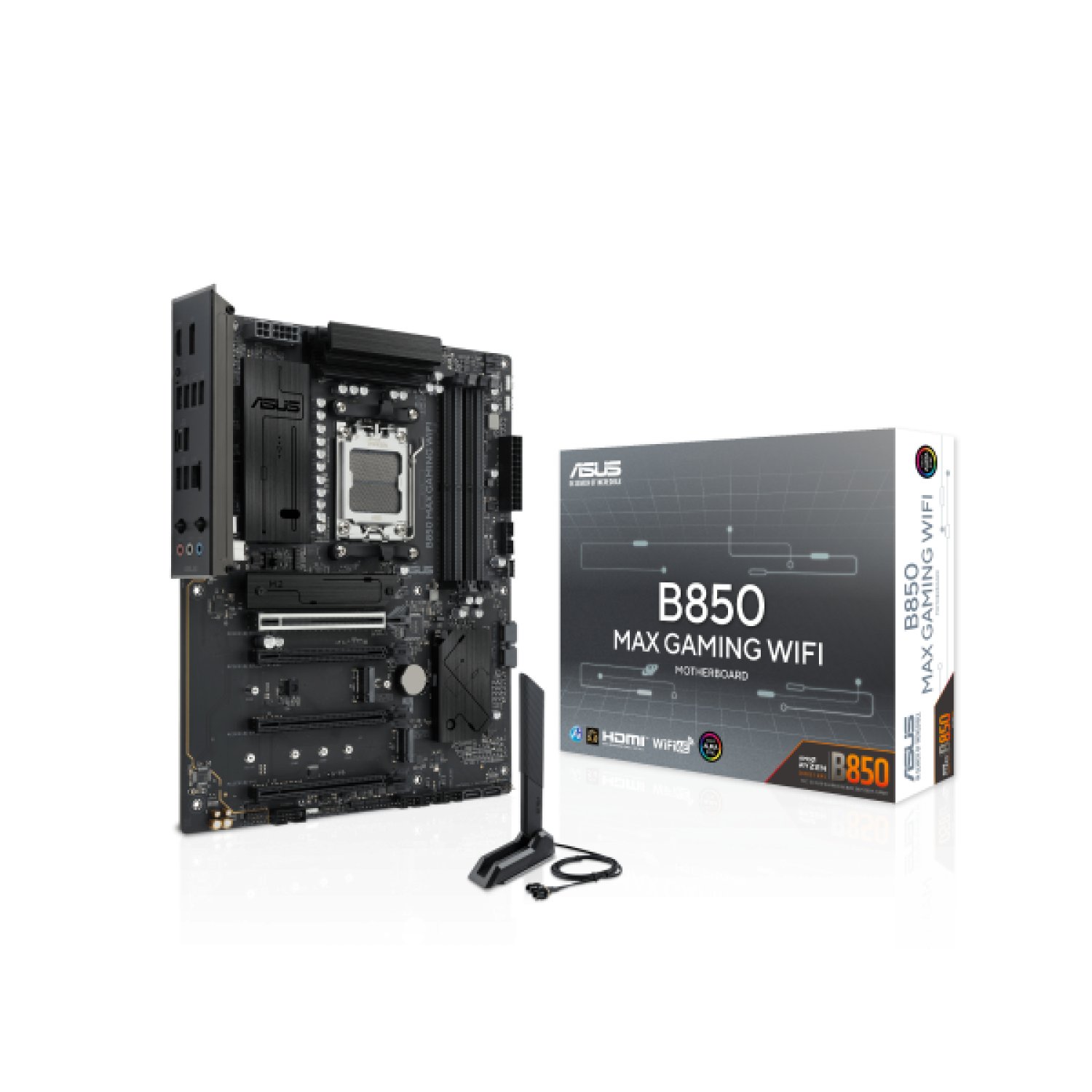 ASUS B850 MAX GAMING WIFI · AMD Socket AM5 · ATX · WiFi