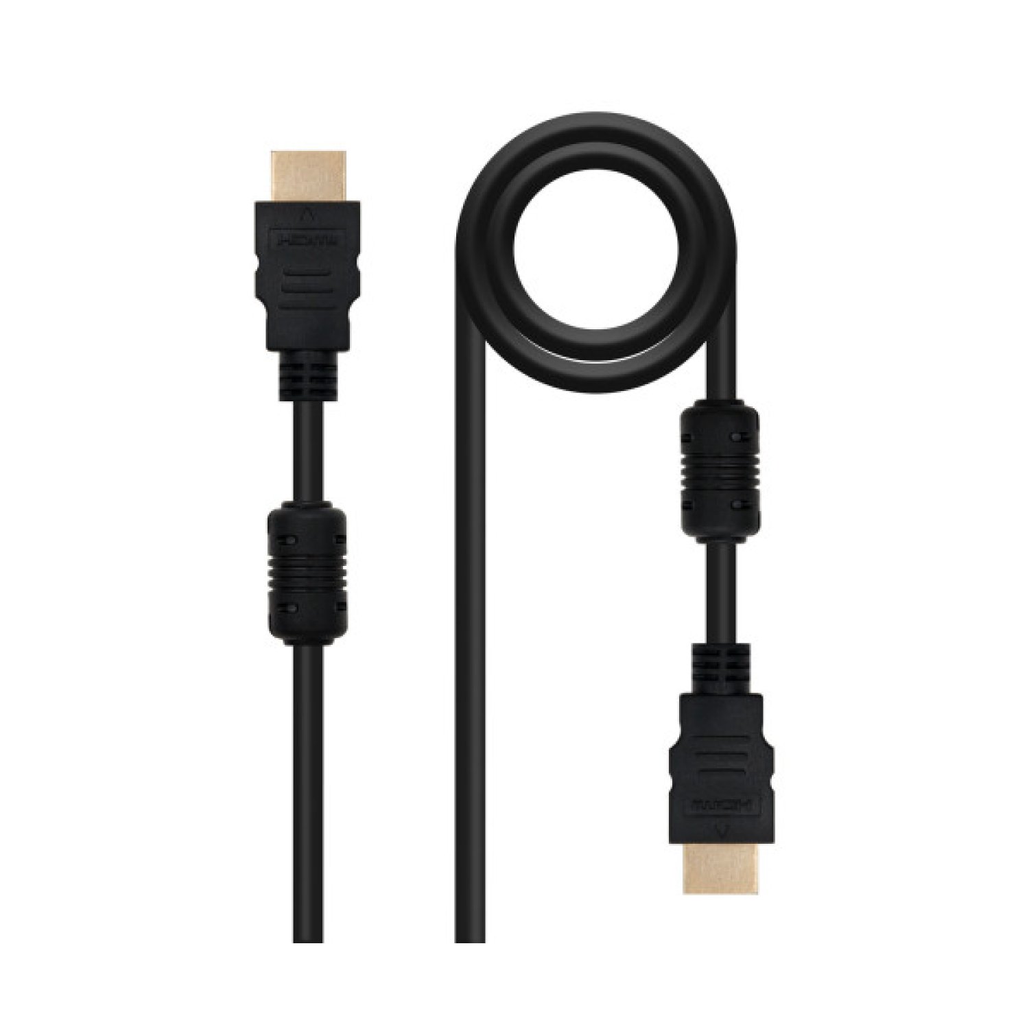 Nanocable Cable HDMI 1.4 · Alta Velocidad · 5 metros · Conector A/M · Con Ferrita