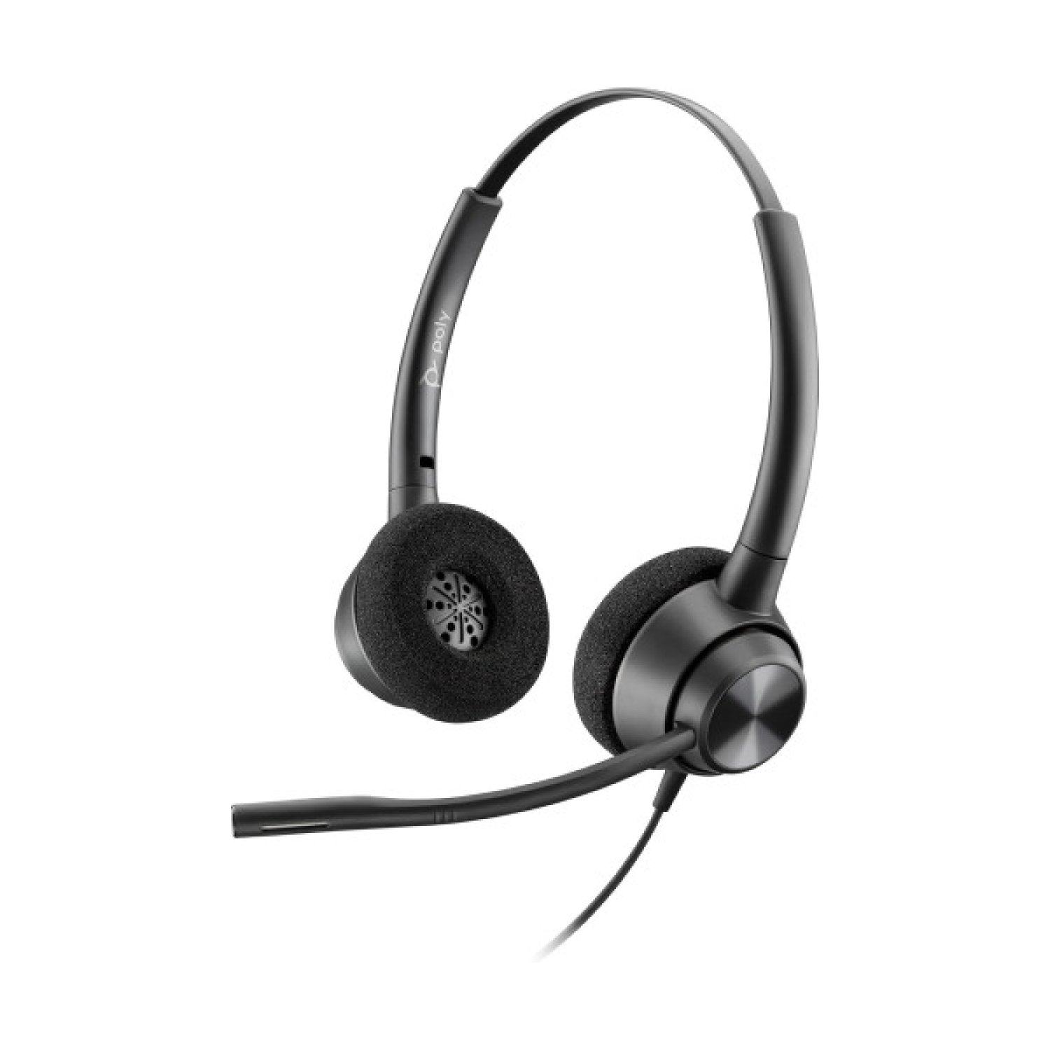 Poly EP 320 · Auriculares Estéreo · Diseño Profesional · Micrófono Integrado