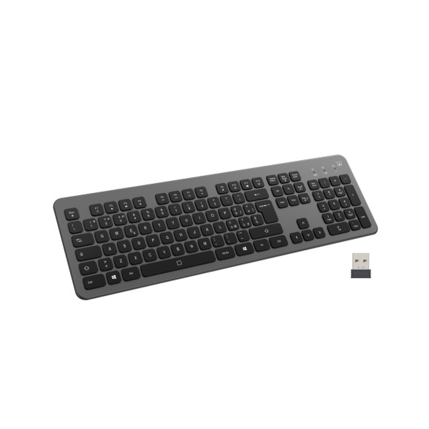 Ewent Teclado Slim · Multimconexión BT y WiFi · Retroiluminado