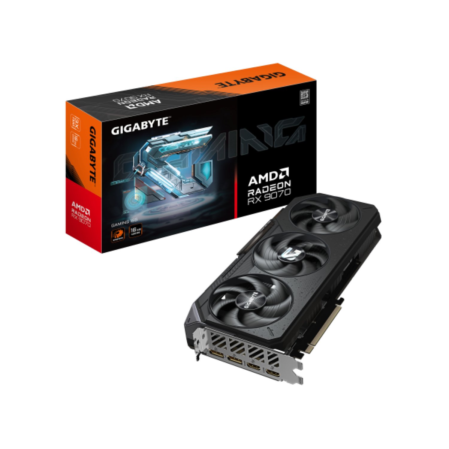 Gigabyte Radeon RX 9070 Gaming · 16GB GDDR6 · PCI-E 5.0 · 2520 MHz · DisplayPort/HDMI