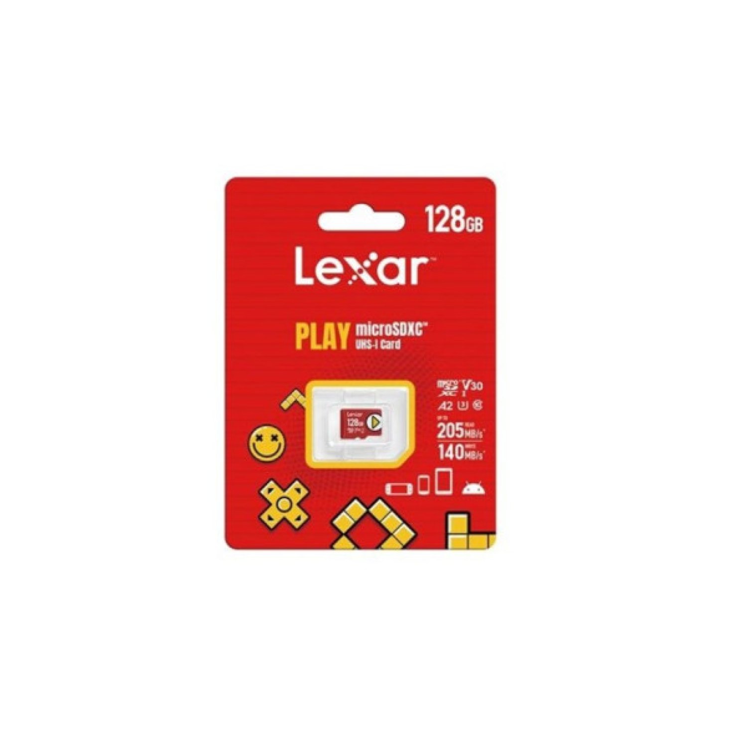 Lexar Play MicroSDXC 128GB · UHS-I · Hasta 205MB/s · C10 A2 V30 U3