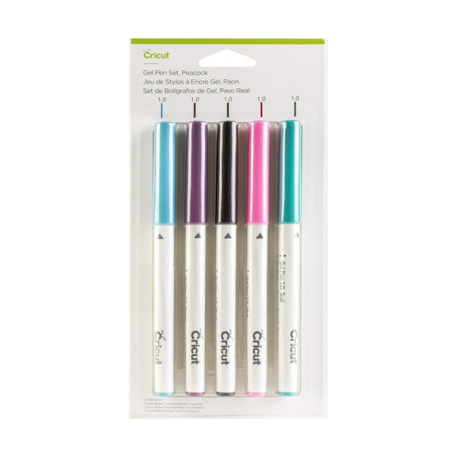 Cricut · Juego de Bolígrafos Gel · Peacock · 5 Colores