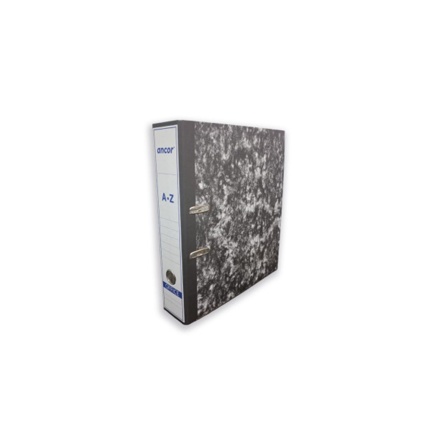 25 . ARCHIVADOR JASPEADO A-Z FOLIO CON RADO NEGRO ANCOR 002089