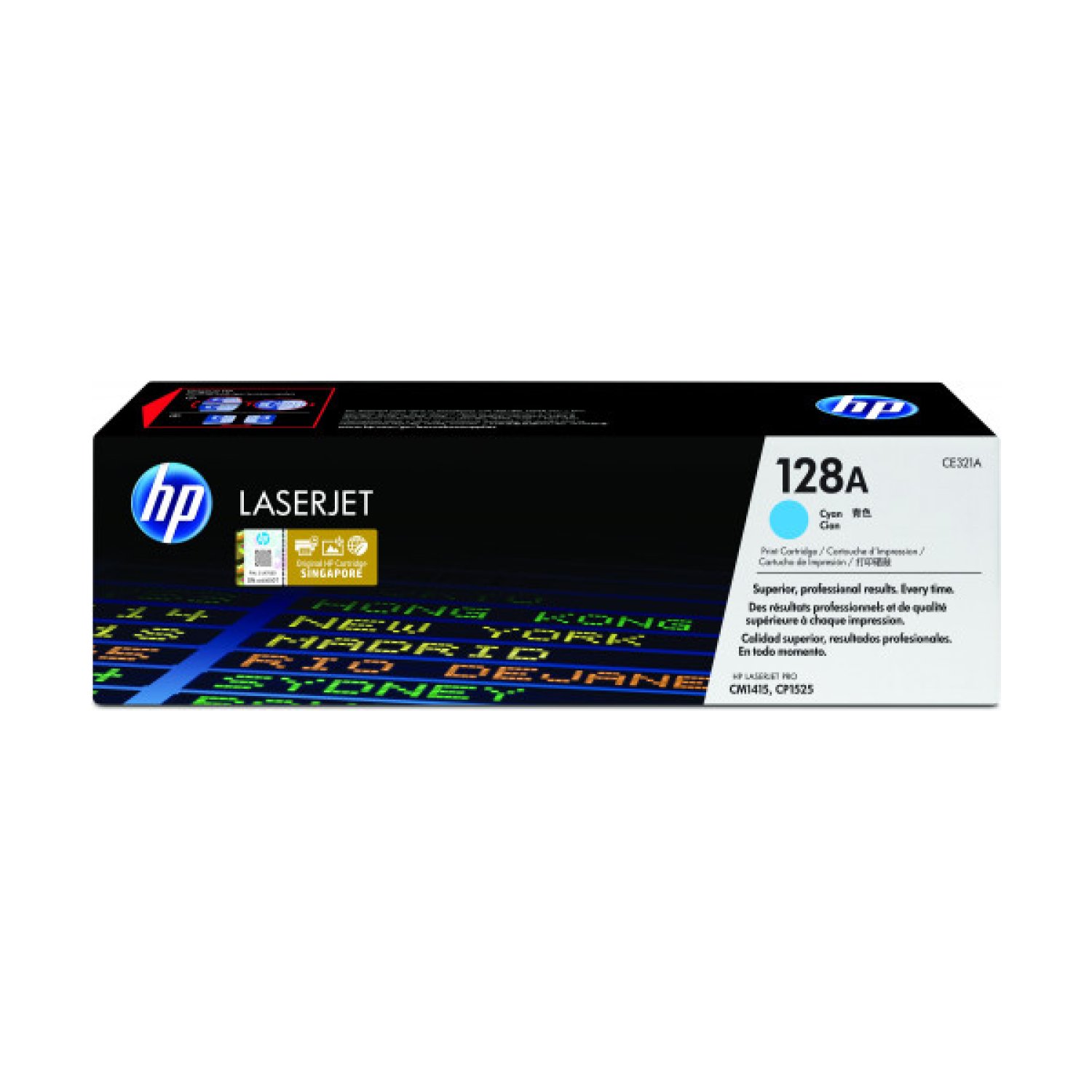 HP 128A · Tóner Cian · CE321A