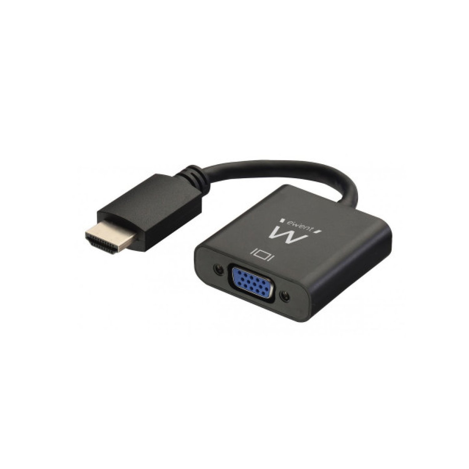 Ewent EW9864 · Adaptador HDMI a VGA + Audio 3,5mm · 0,2m · Negro