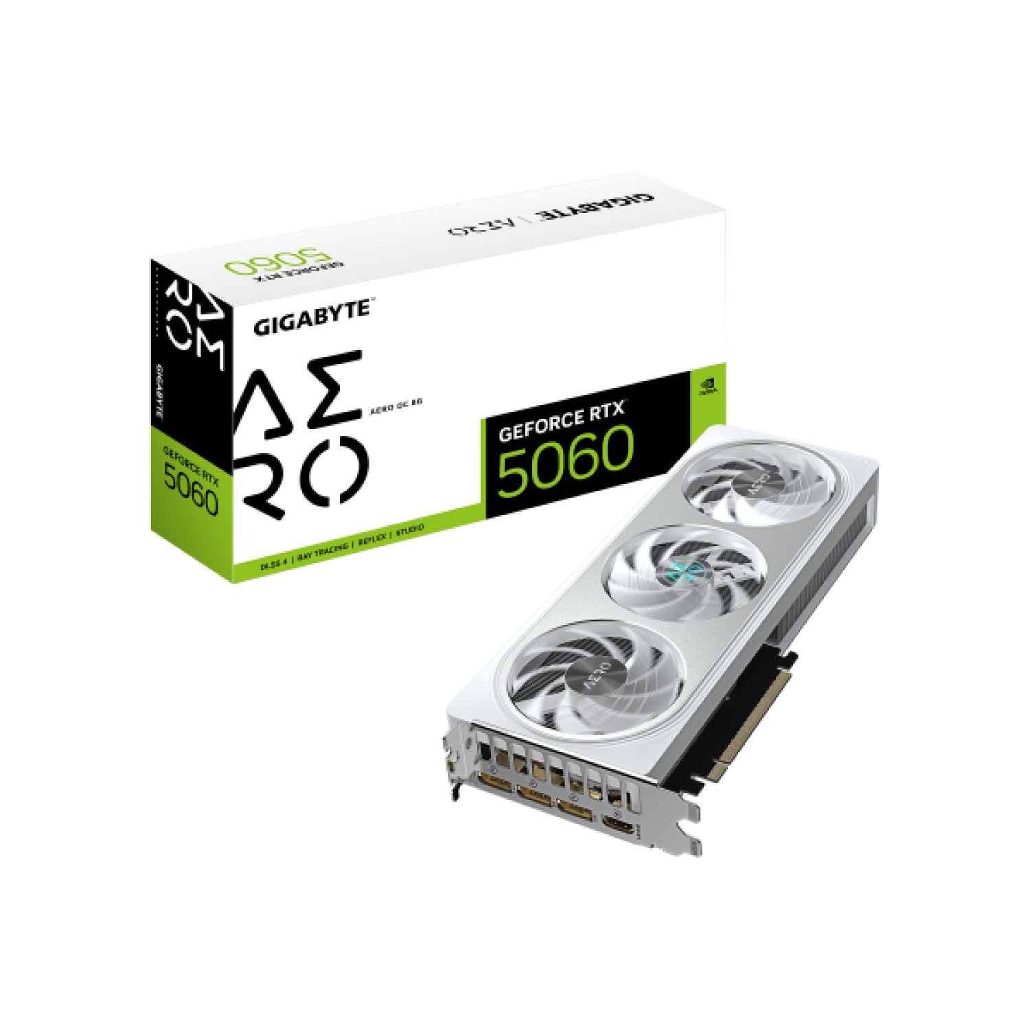 Gigabyte GeForce RTX 5060 AERO OC · 8GB GDDR7 · PCI-E 5.0 · 2595 MHz
