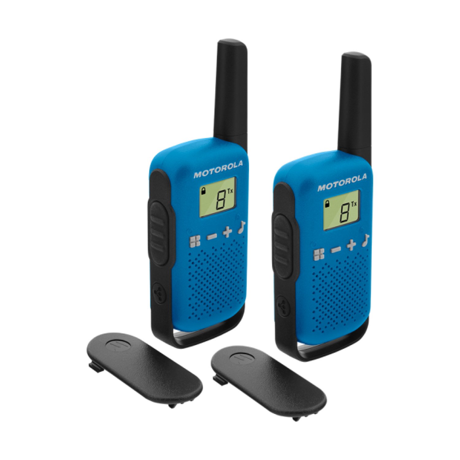 Motorola T42 · Pack 2 Walkies Talkies · Azul · Alcance 4km · PMR446