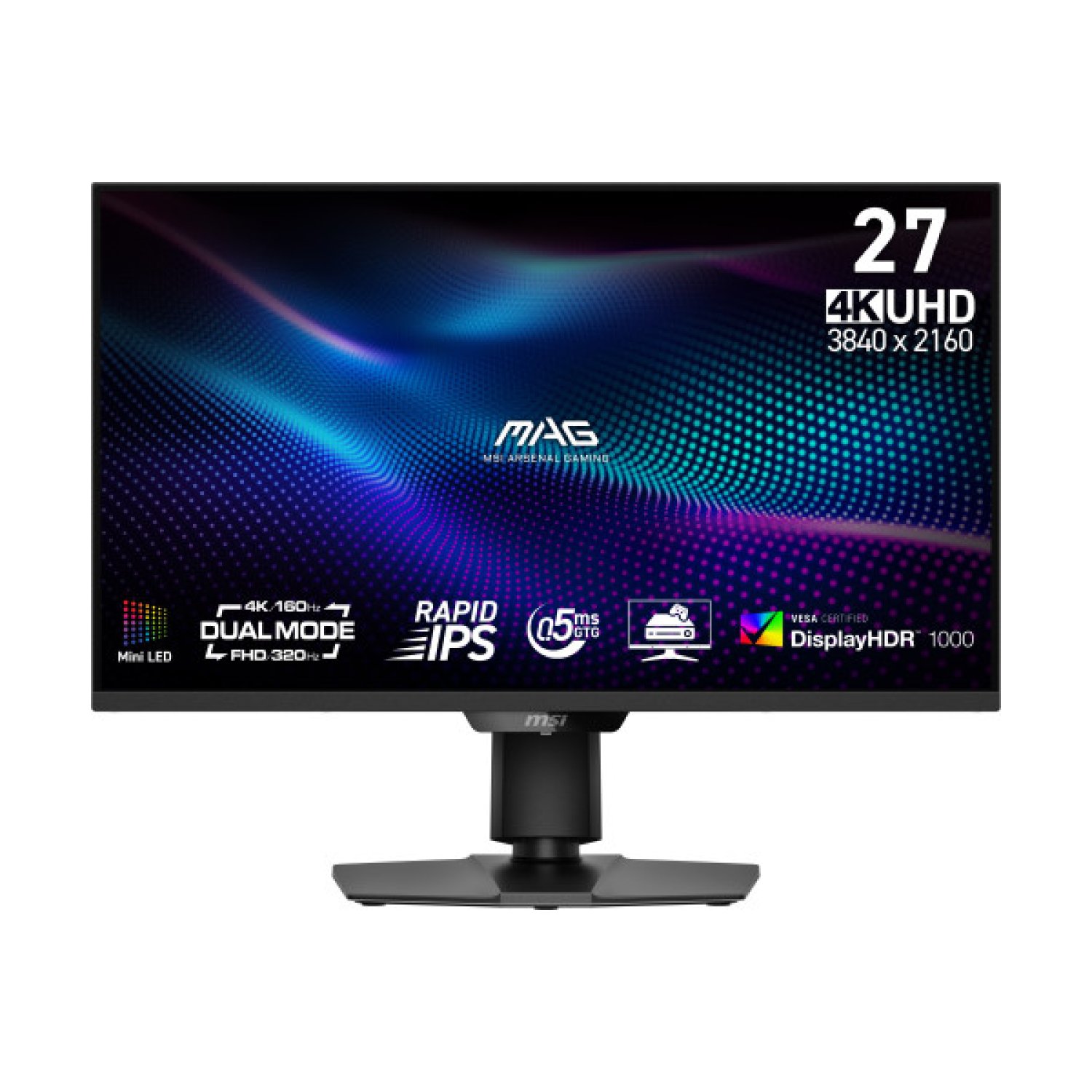 MSI MAG 274UPDF · 27" 4K · 160Hz · Mini-LED VA · Negro
