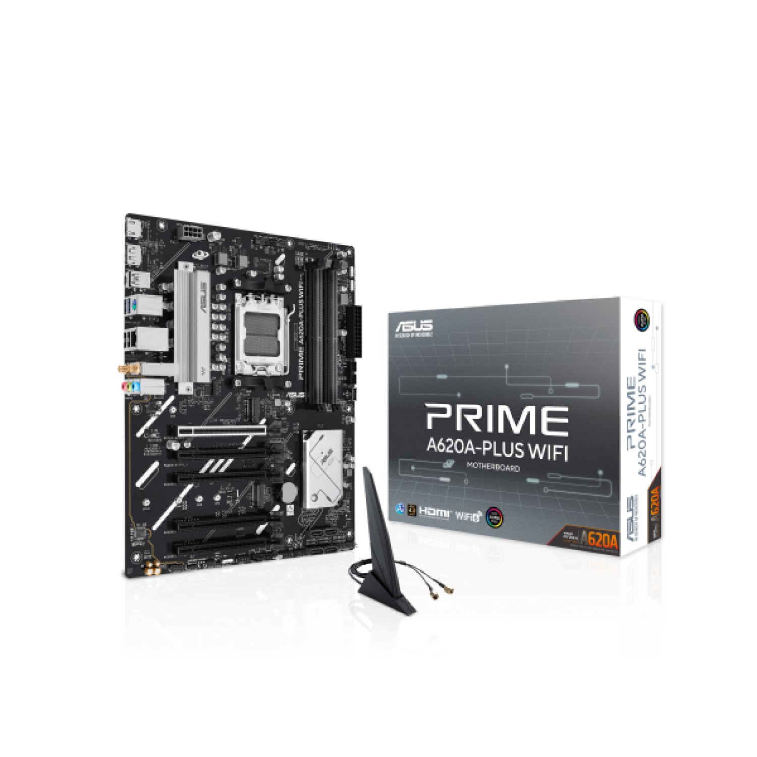 ASUS Prime A620A-Plus WiFi · Placa Base · Socket AM5 · AMD A620A · ATX · WiFi