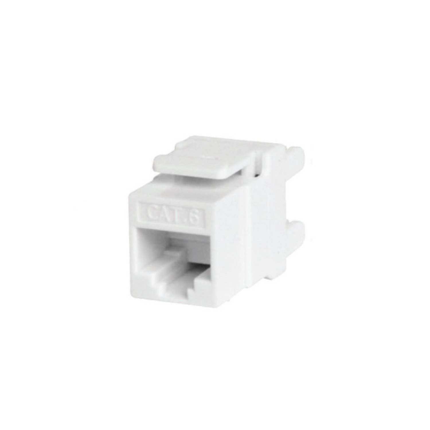 WP · Keystone Jack Cat.6 · Dual IDC · 180° · Blanco con Cubierta Antipolvo