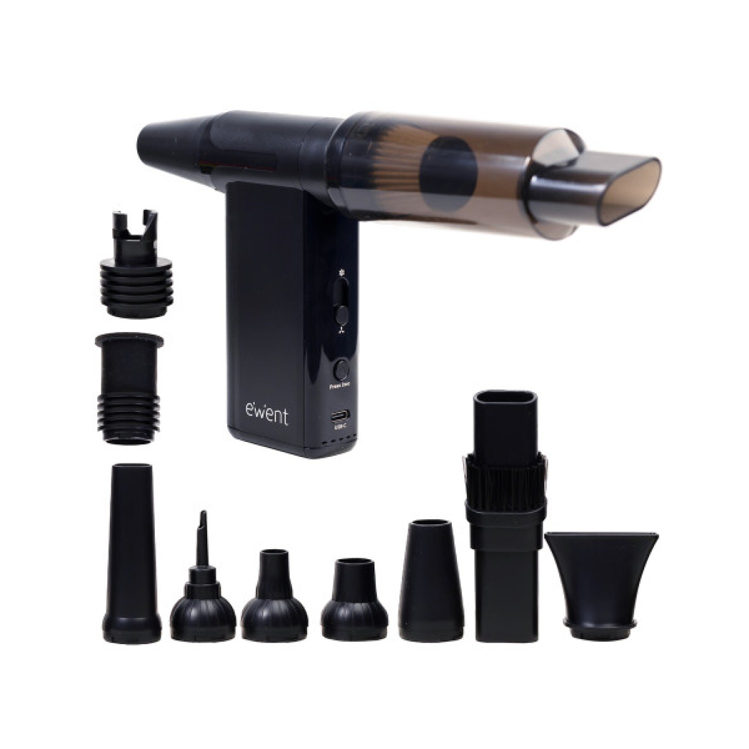 Ewent · Pistola Aire Comprimido 4 en 1 · 8 Velocidades · 180.000 RPM