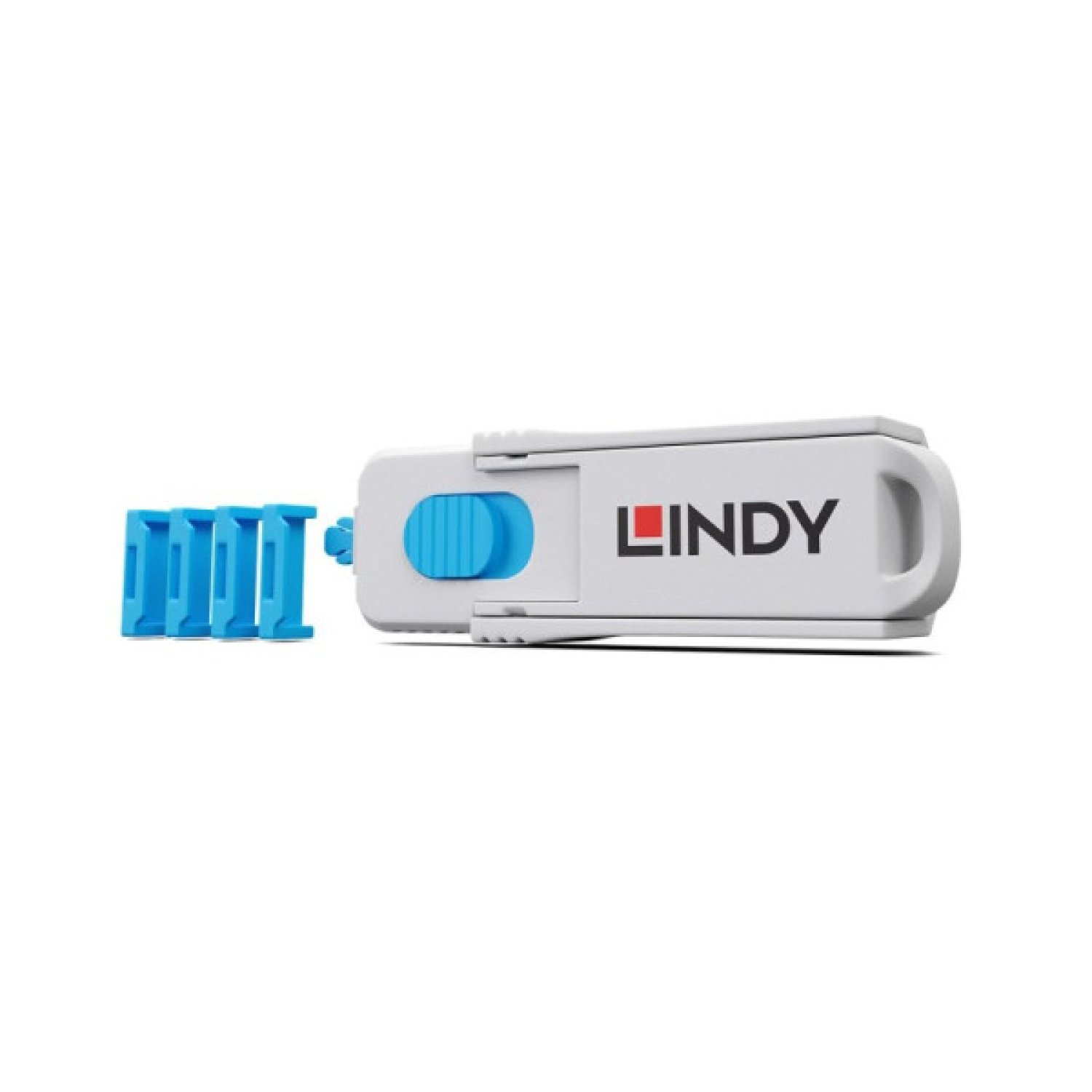 Lindy 40320 · Bloqueador Puerto HDMI · Con Llave · ABS · Azul/Gris