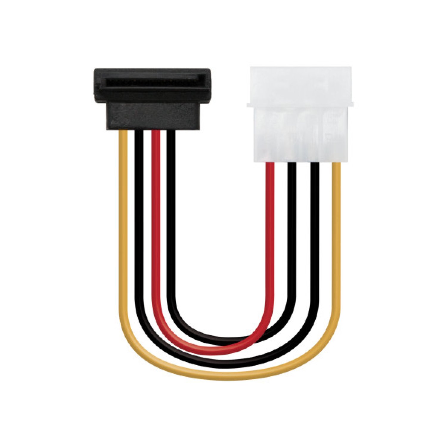 Nanocable · Cable SATA Alimentación · Molex 4 PIN · 16 cm · Acodado