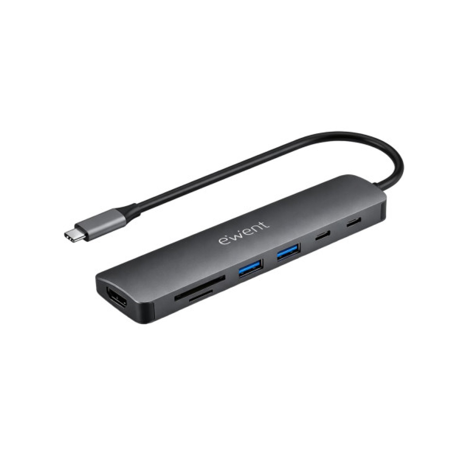 Ewent EW1152 · Base Portátil + Replicador Puertos · USB 3.2 Type-C · Gris